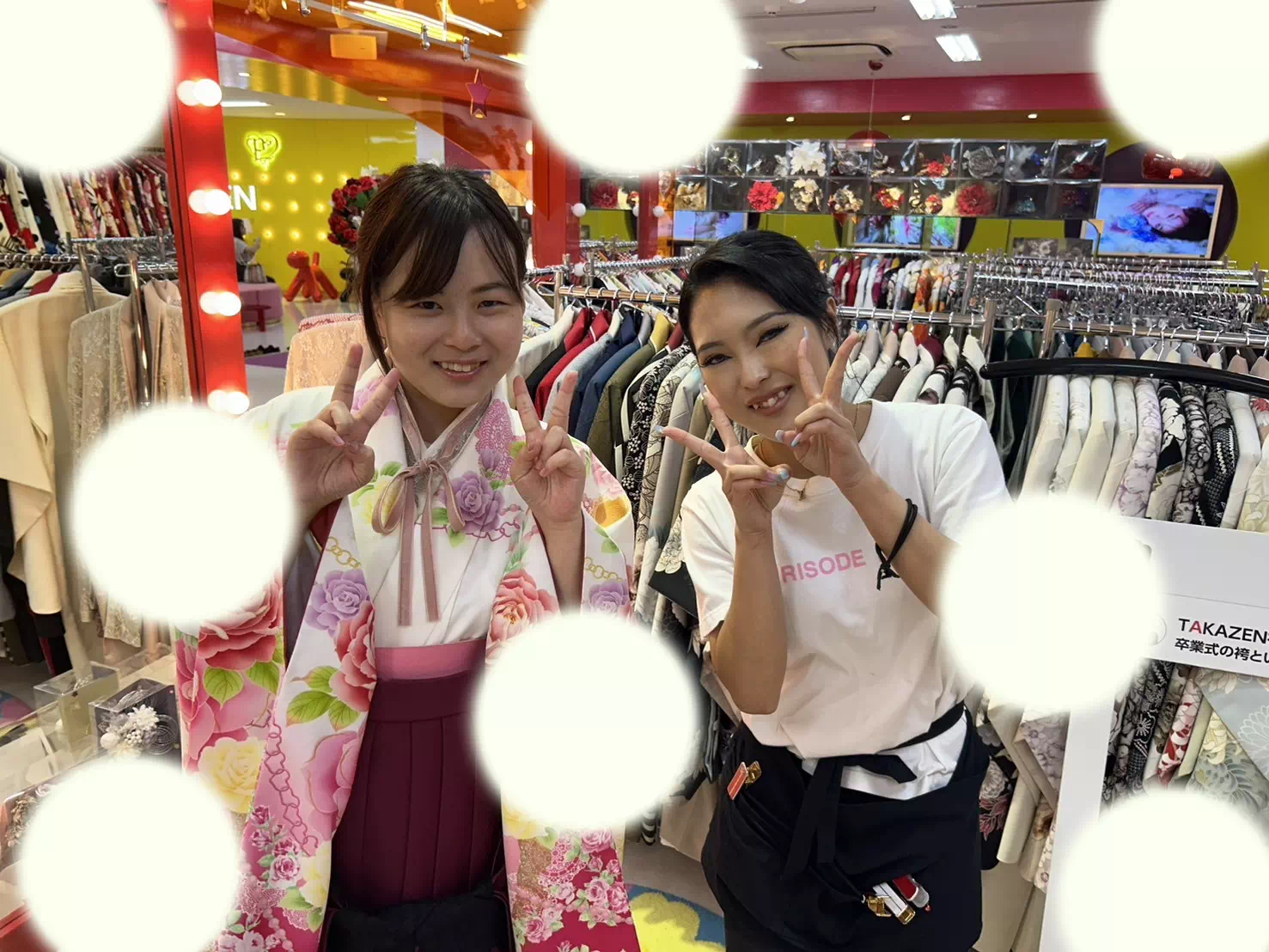 TAKAZEN神戸店　前撮り撮影会　イマドキ　カワイイ　コディネート　振袖　レンタル　袴　