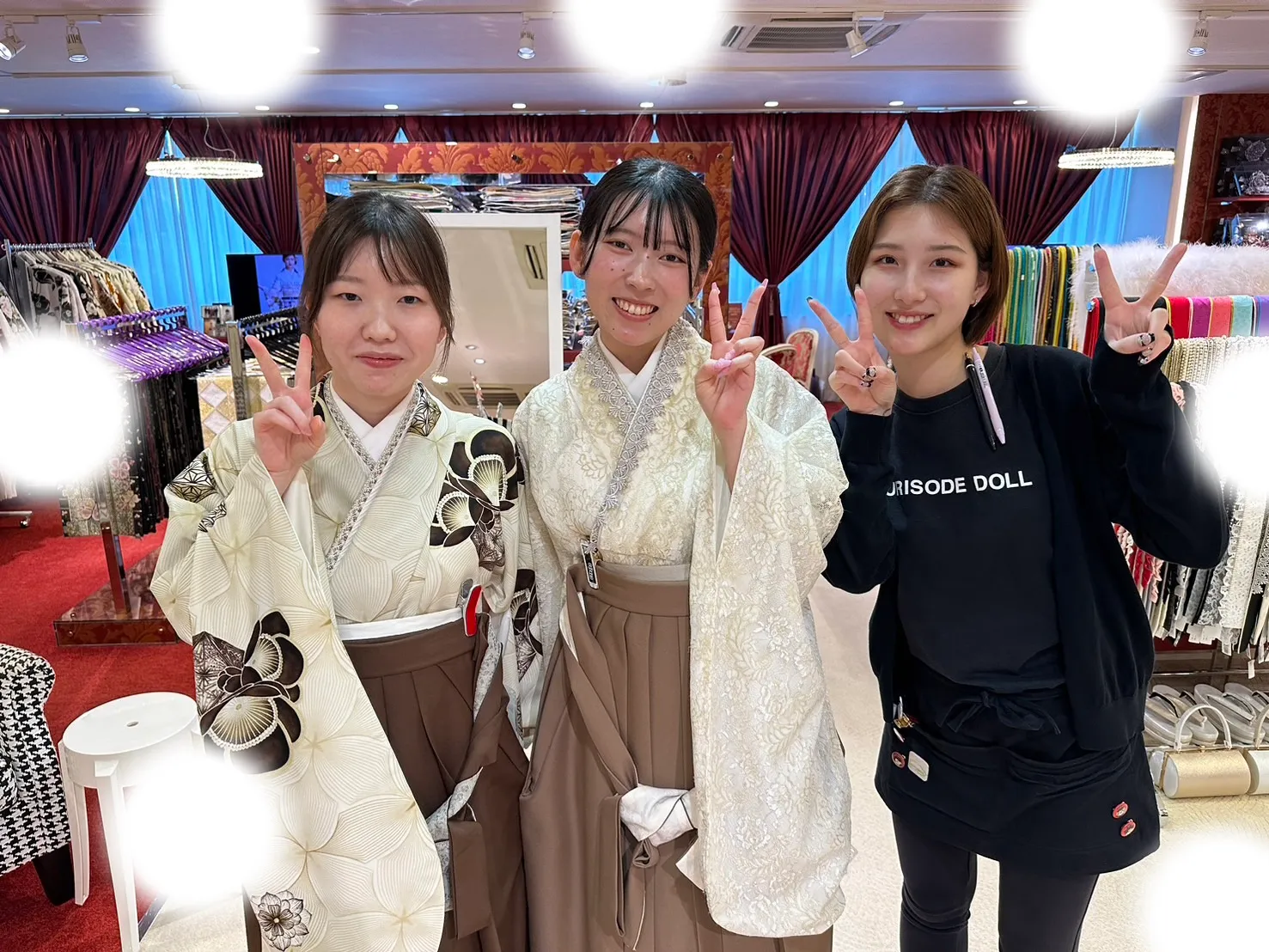 袴レンタル　卒業式　くすみカラー　新作　かわいい　安い　キラキラ　振袖レンタル　前撮り撮影