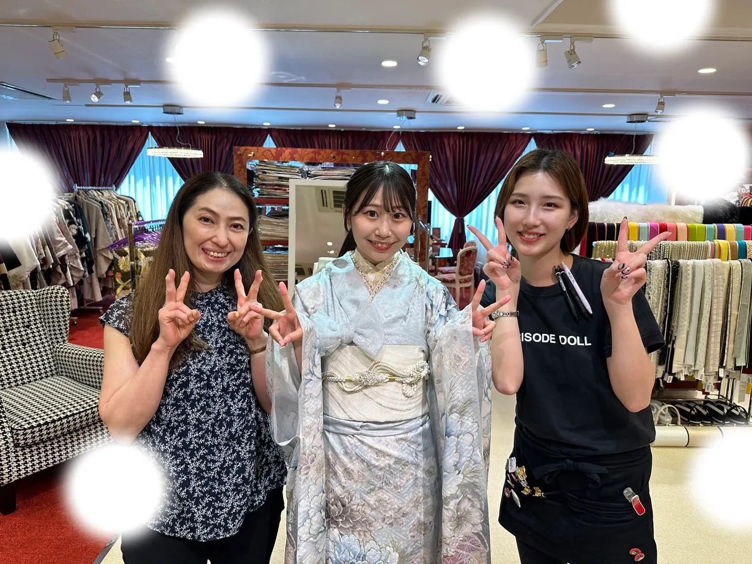 袴レンタル　振袖レンタル　くすみカラー　かわいい　安い　前撮り　フリル　水色