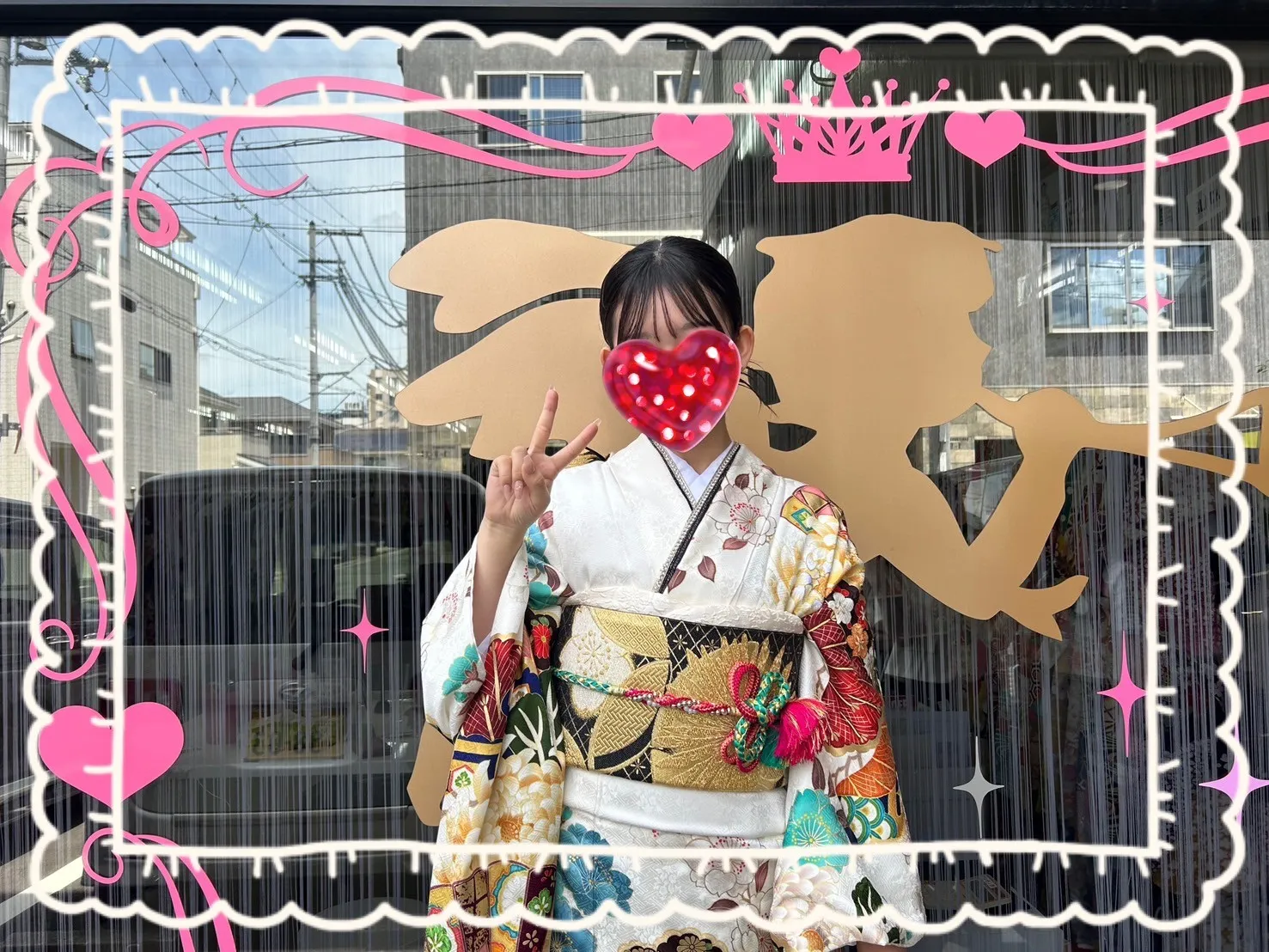 振袖　レンタル　奈良　前撮り撮影会　かわいい　赤　古典