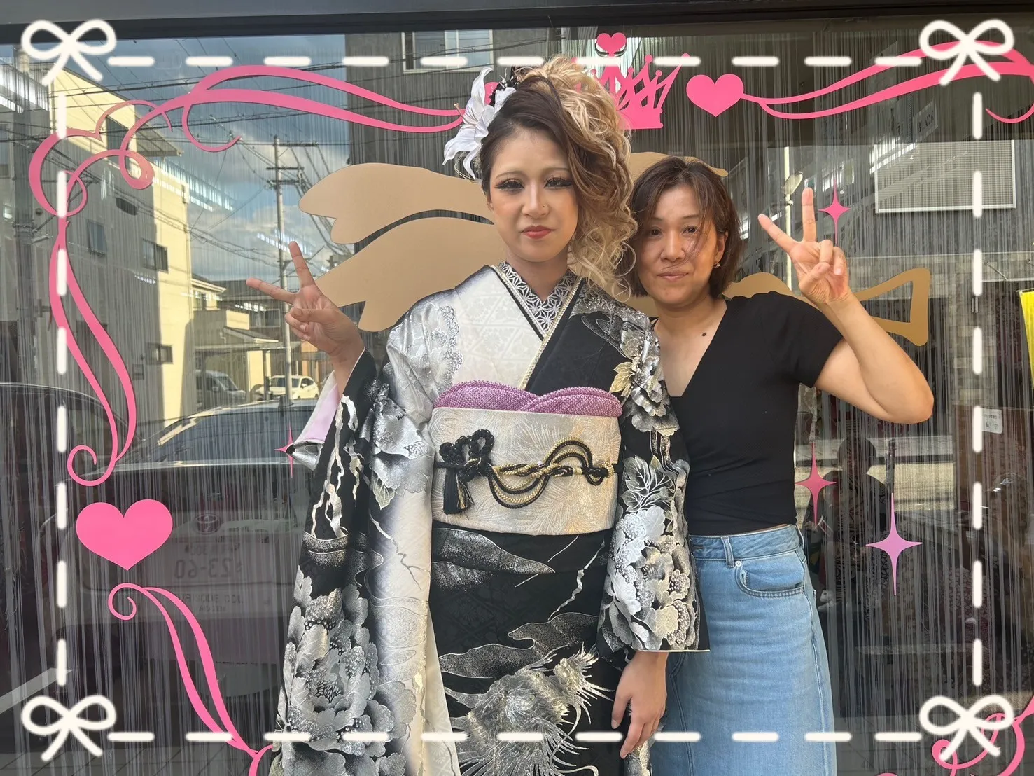 成人式　振袖　前撮り撮影会　ジャパンモード　黒/シルバー(銀色)　本物龍柄一番人気　目立つ　オリジナル　派手　ギラギラ　いかつい　ぴょな