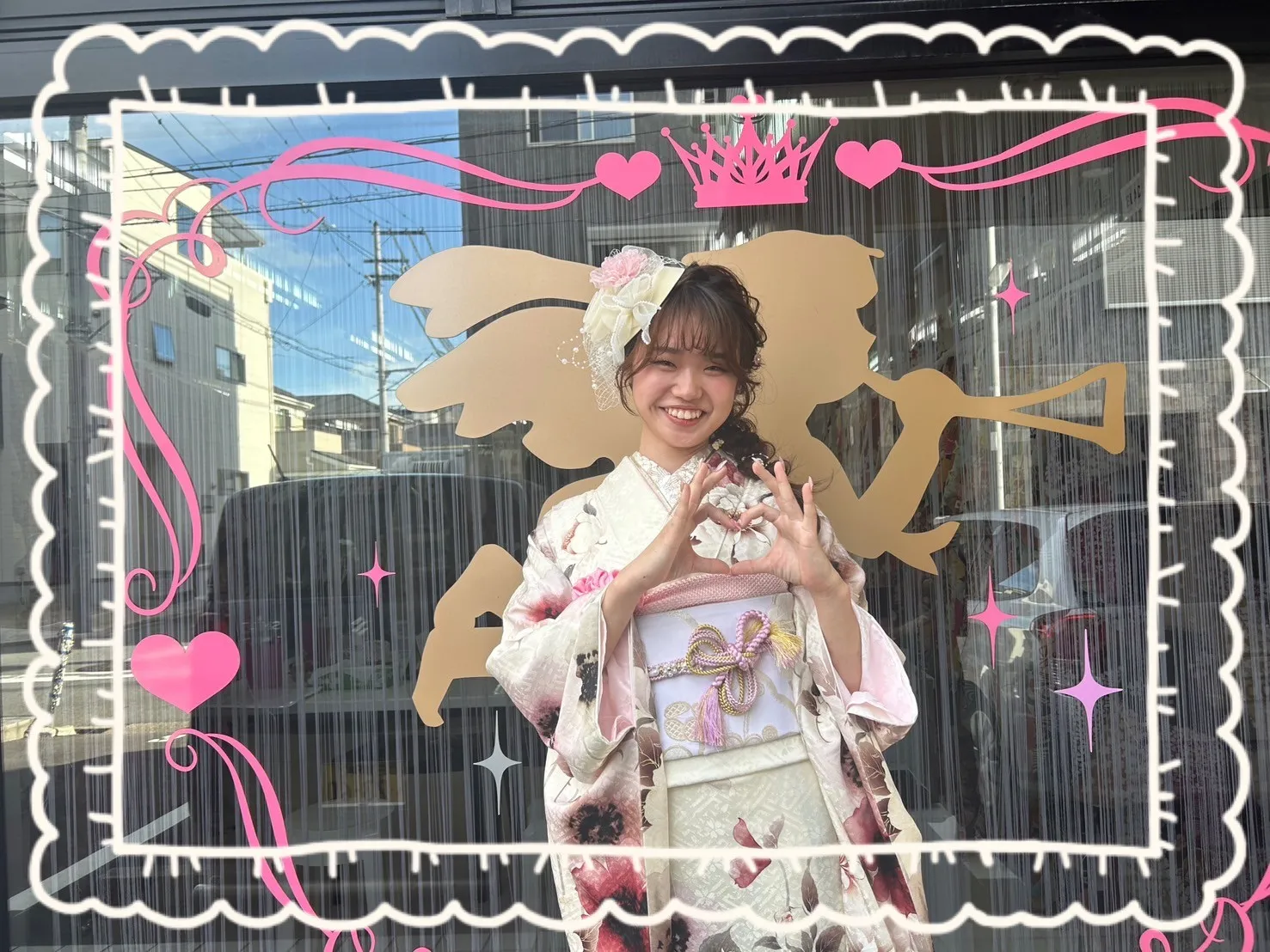振袖　レンタル　奈良　前撮り撮影会　かわいい　赤　古典