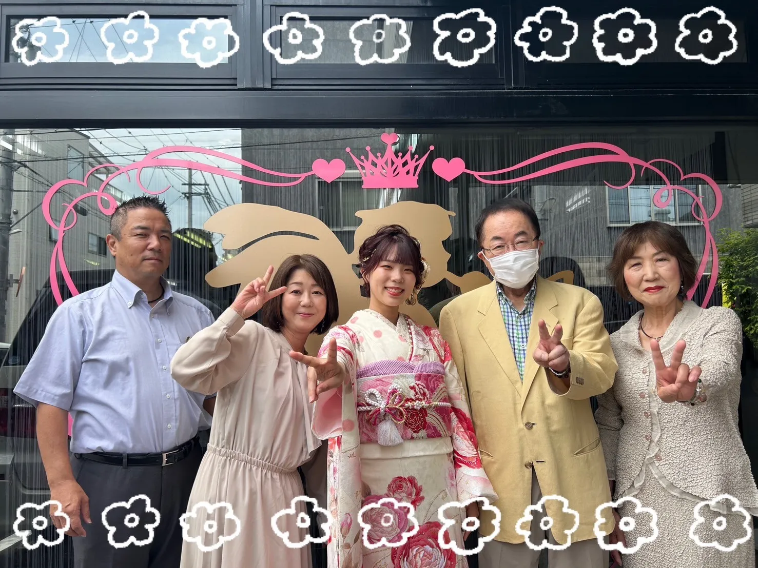 振袖　レンタル　奈良　振袖安い　キュートガーリー　淡色/白/ピンク　リボン柄/ドット柄　甘め　あざとかわいい　リボンアレンジ　女の子らしい
