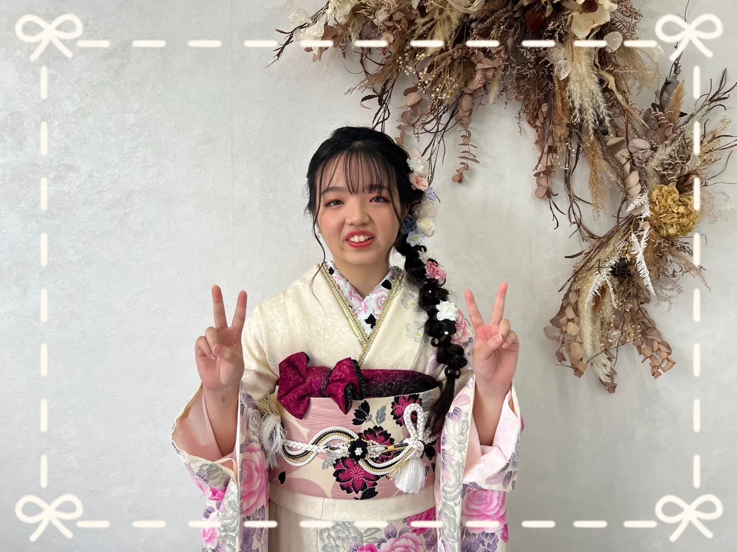 振袖　レンタル　可愛い　おしゃれ　かっこいい　イマドキ　くすみ　写真　妹割