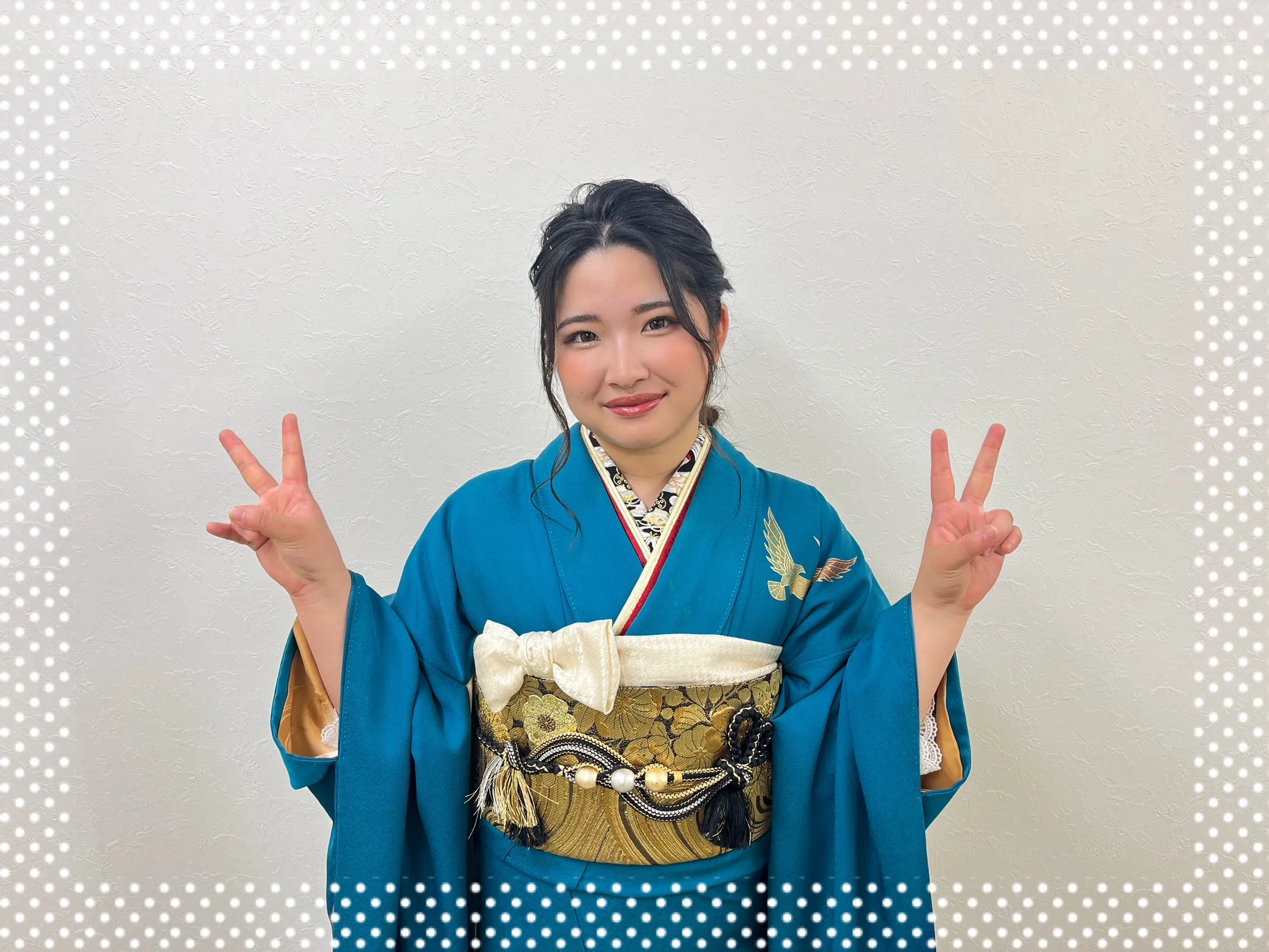 振袖　レンタル　奈良　前撮り撮影会　可愛い　くすみ　ブラウン　華やか