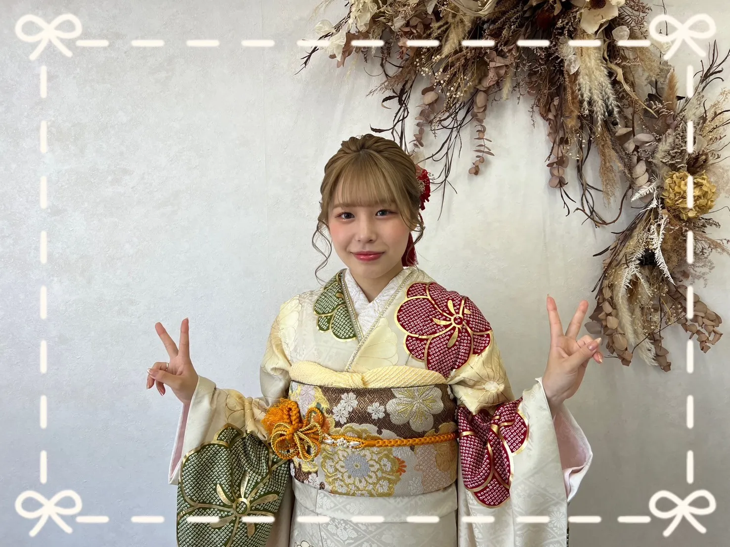 振袖　レンタル　可愛い　おしゃれ　かっこいい　イマドキ　くすみ　写真　妹割