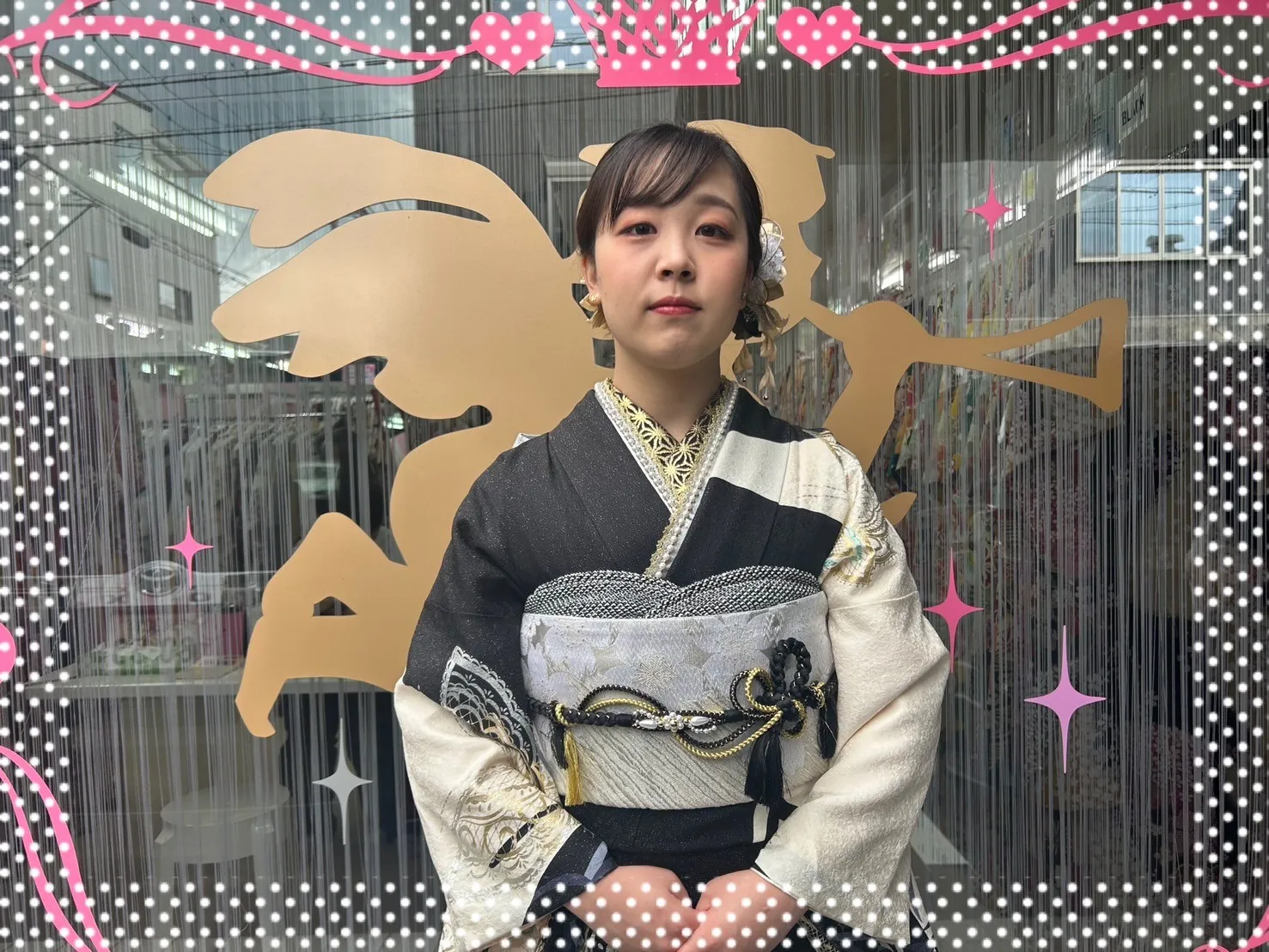 振袖　レンタル　奈良　前撮り撮影会　可愛い　くすみ　ブラウン　華やか