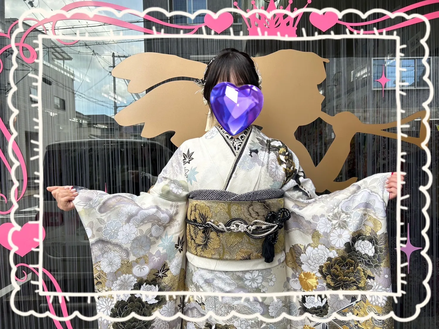 成人式　振袖　前撮り撮影会　モード　白/黒/モノトーン　水連柄/大柄　シンプル　クール系振袖　華やか　高身長さんにおすすめ　人気　聖菜