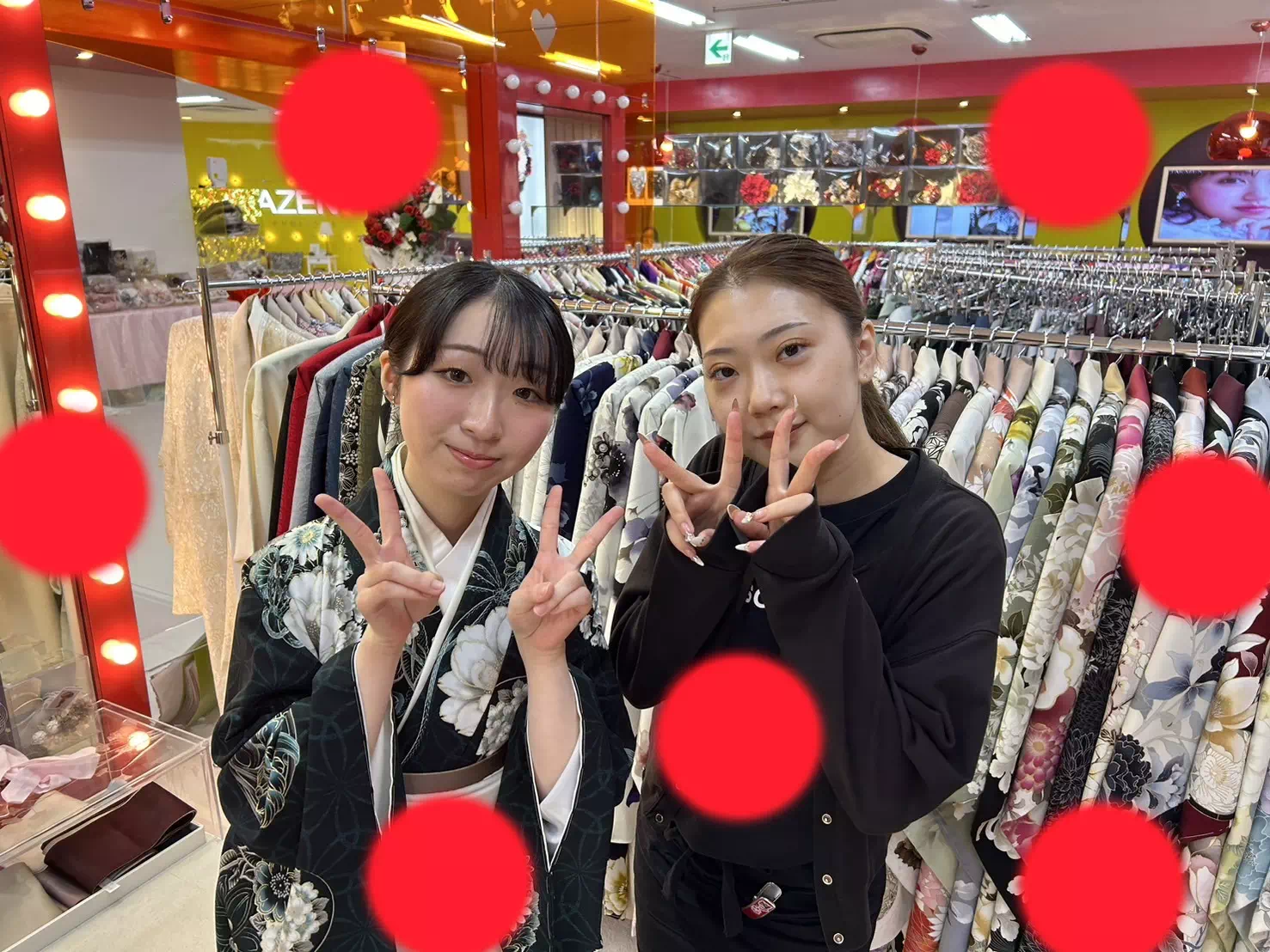 TAKAZEN神戸店　前撮り撮影会　イマドキ　カワイイ　コディネート　振袖　レンタル　袴　