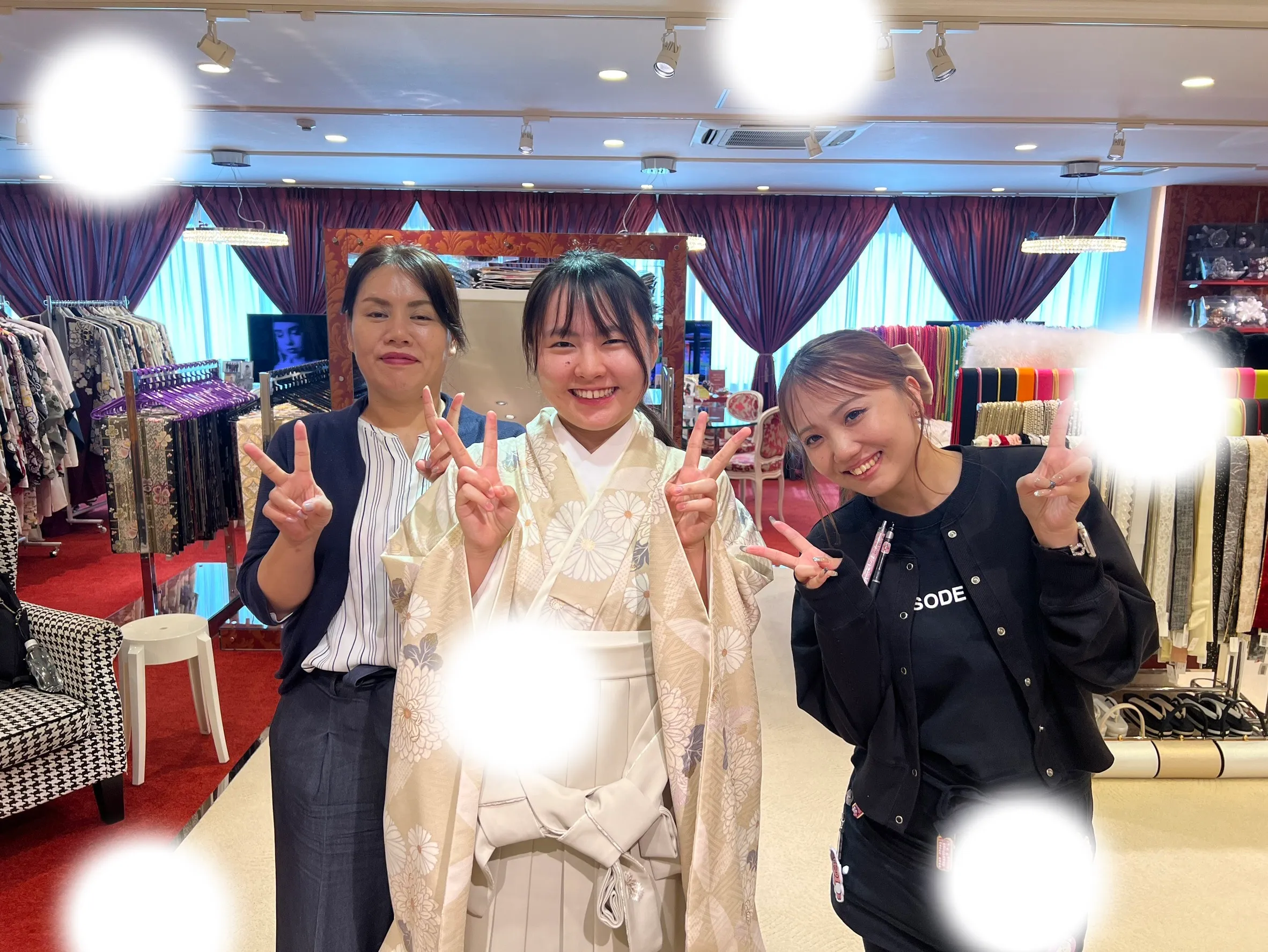 【TAKAZEN大阪梅田本店】♡26日　くすみカラーの古典柄の袴コーデが可愛い卒業式の袴レンタル姫ちゃん♡