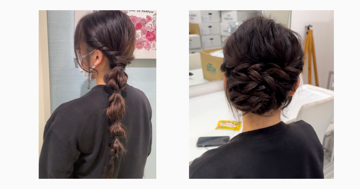 TAKAZEN　TAKAZEN堺店　タカゼン　ヘアアレンジ　成人式ヘア　シニヨン　編み下ろし　かわいいヘアアレンジ　スタッフの日常　タカゼンスタッフ