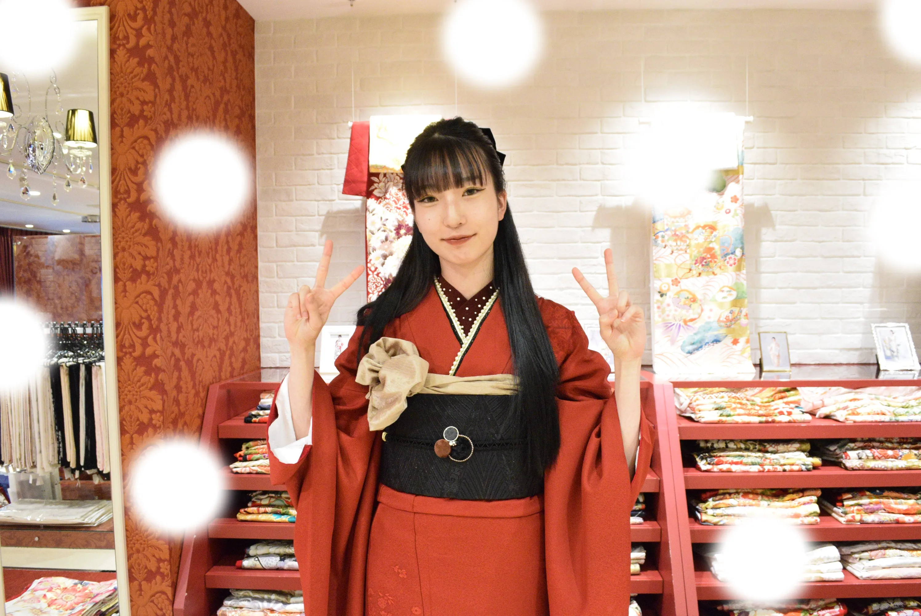 成人式　前撮り　梅田　袴　くすみカラー　かわいい　イマドキ　淡色　古典　タカゼン　撮影
