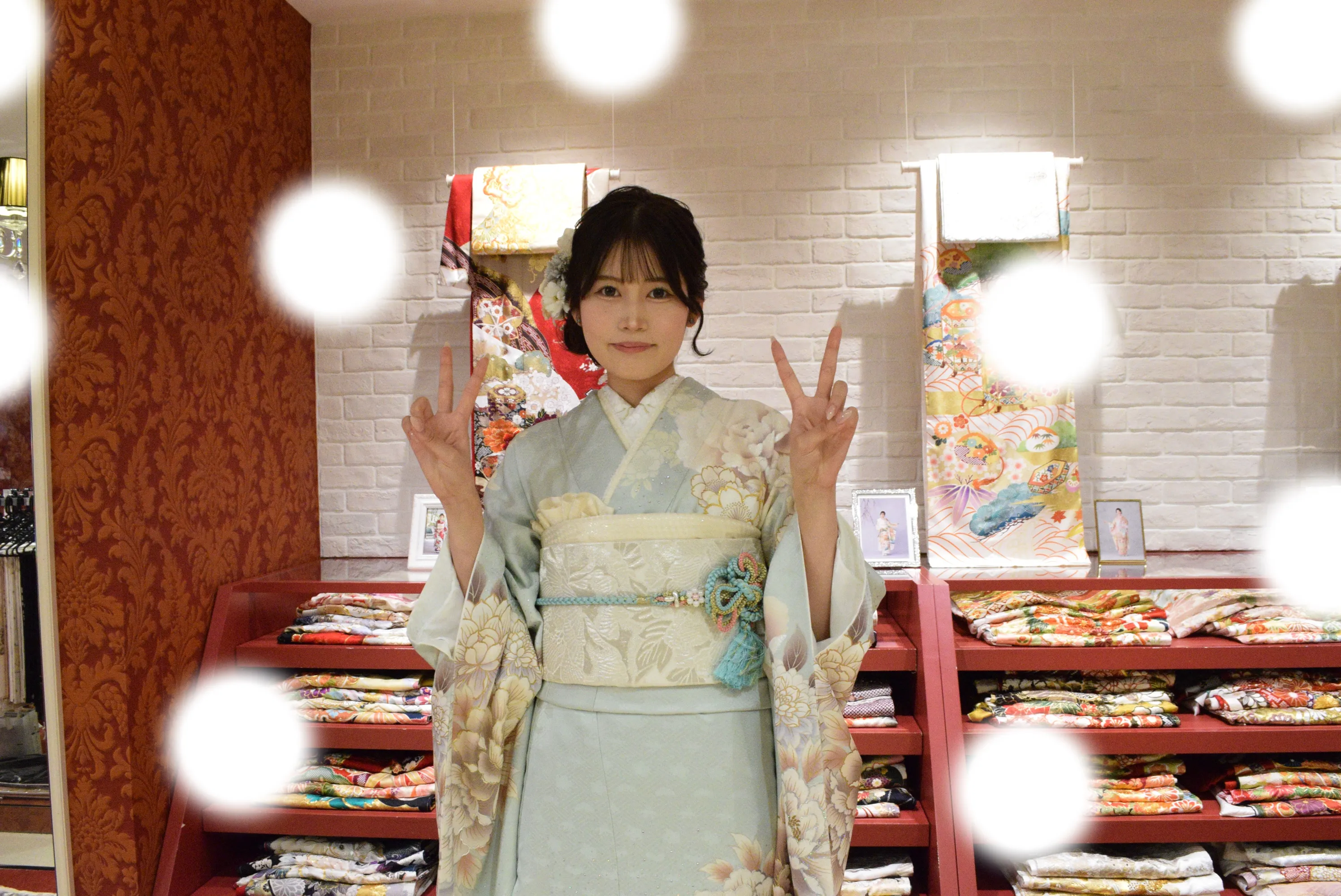 成人式　前撮り　梅田　袴　くすみカラー　かわいい　イマドキ　淡色　古典　タカゼン　撮影