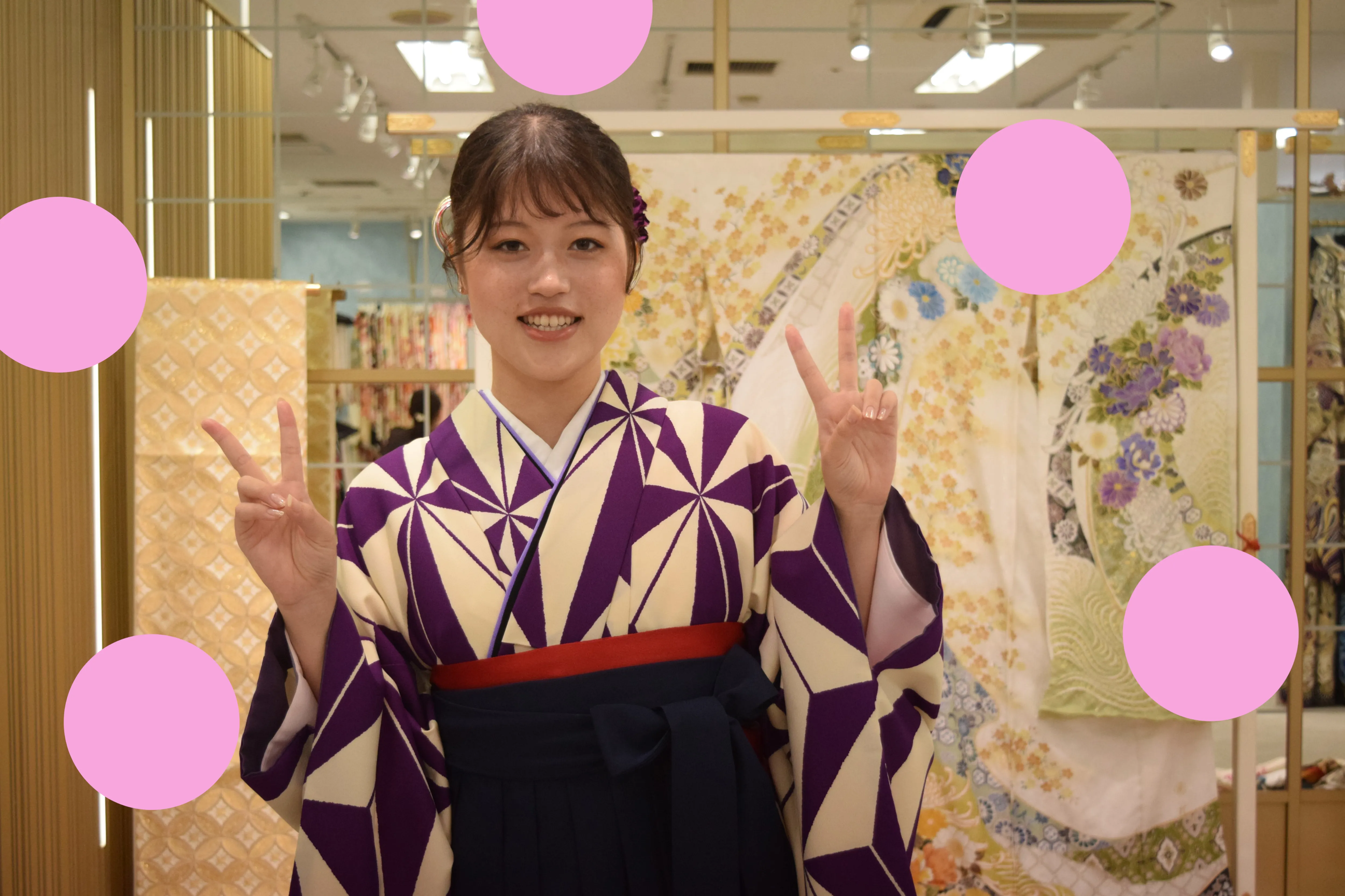 袴　前撮り　卒業式　レンタル