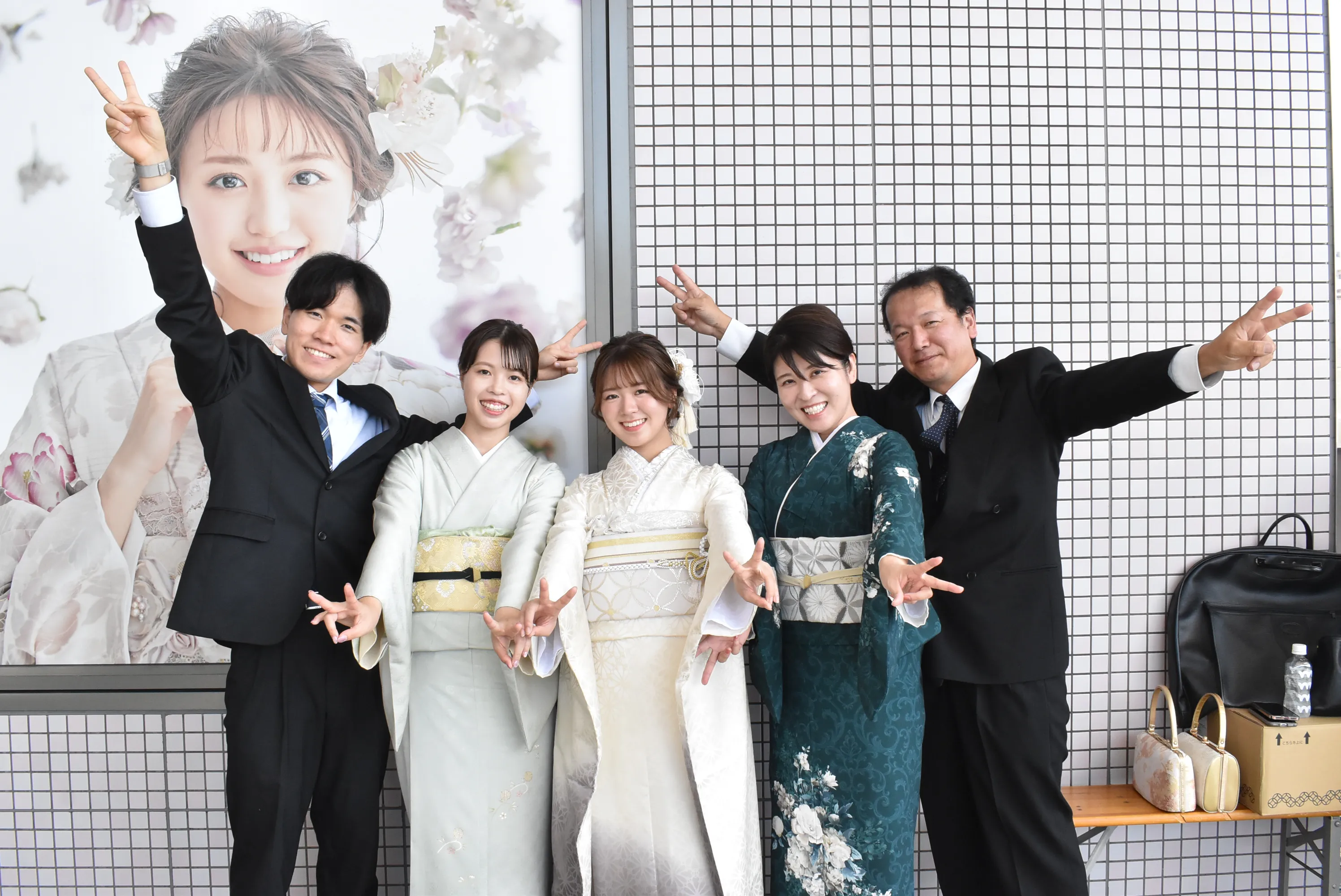 くすみ古典　白　成人式振袖　前撮り
