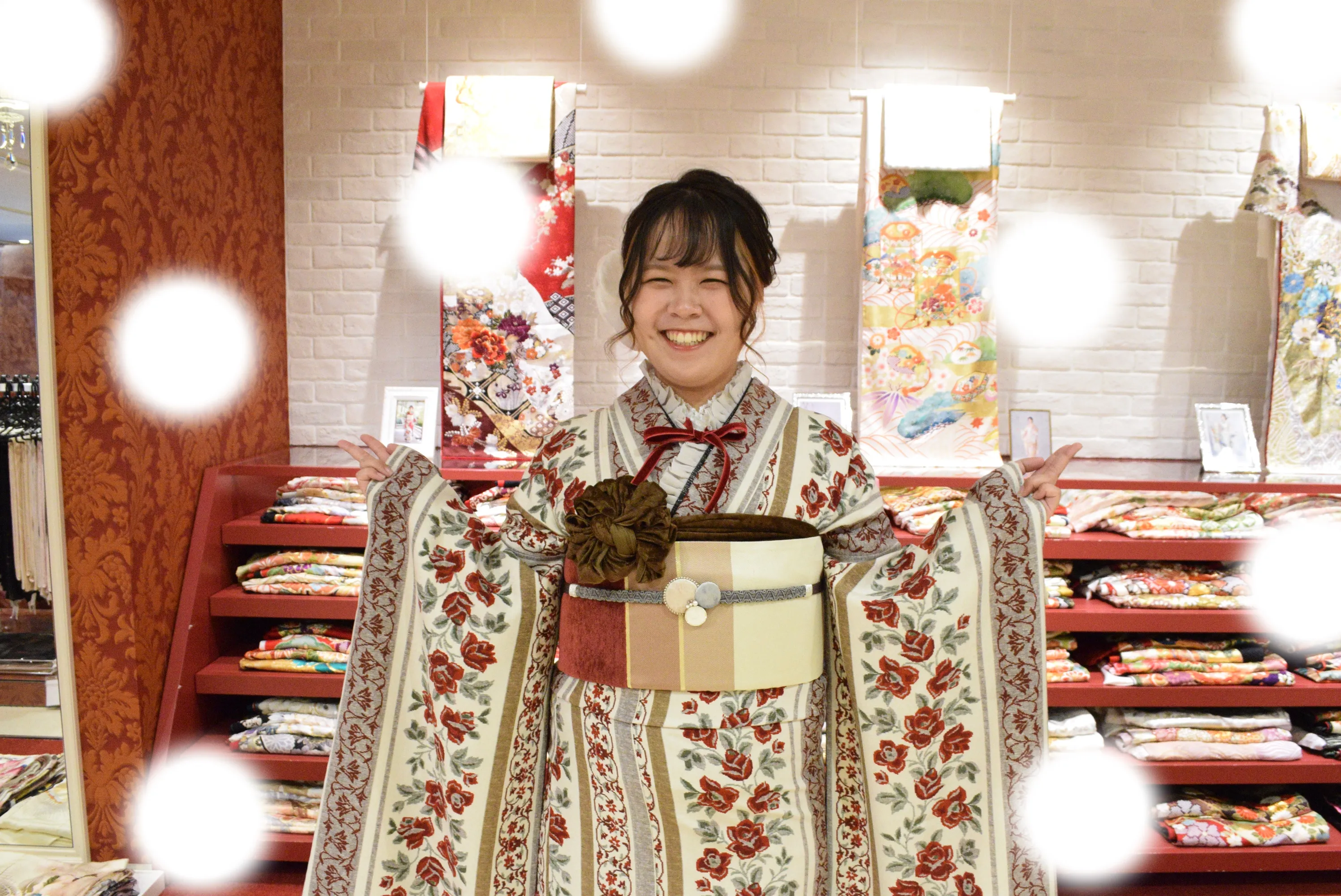 成人式　前撮り　梅田　袴　くすみカラー　かわいい　イマドキ　淡色　古典　タカゼン　撮影