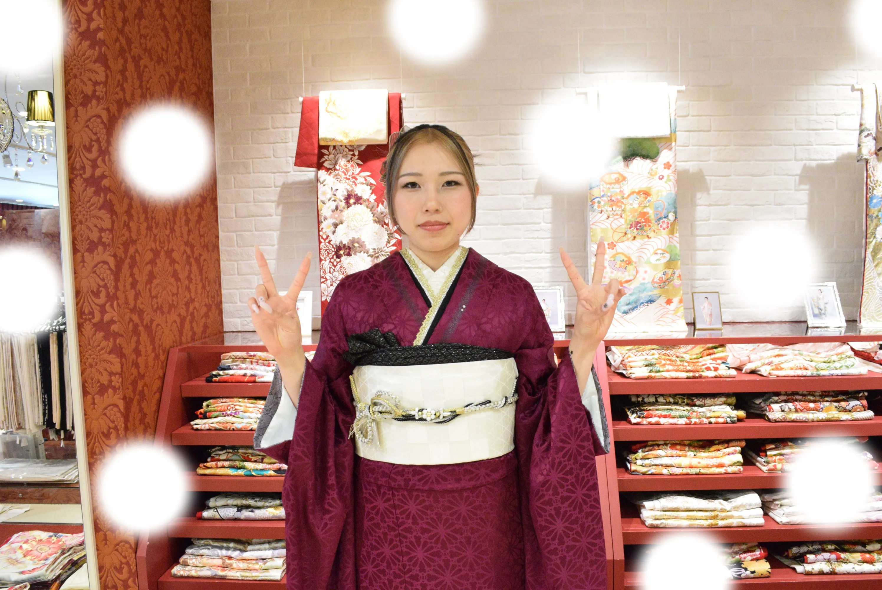 成人式　前撮り　梅田　袴　くすみカラー　かわいい　イマドキ　淡色　古典　タカゼン　撮影