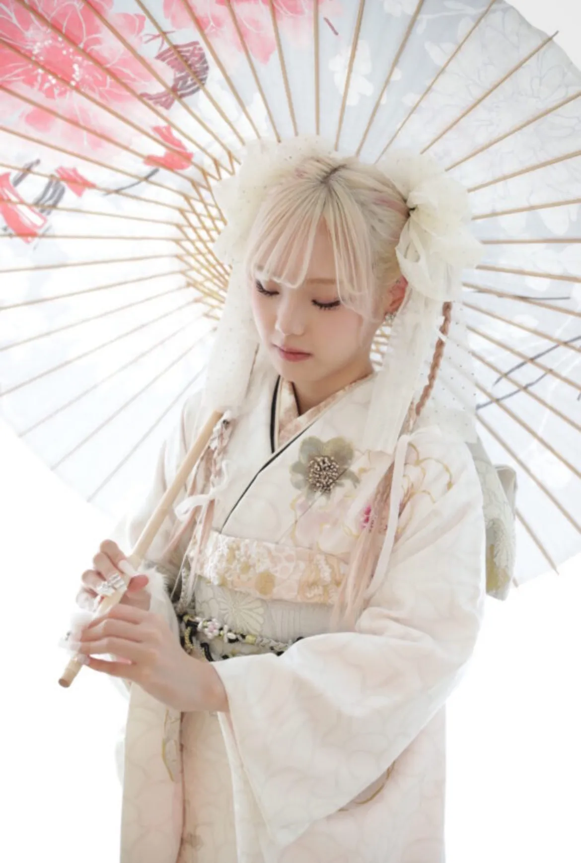 成人式　前撮り　梅田　袴　くすみカラー　かわいい　イマドキ　淡色　古典　タカゼン　撮影