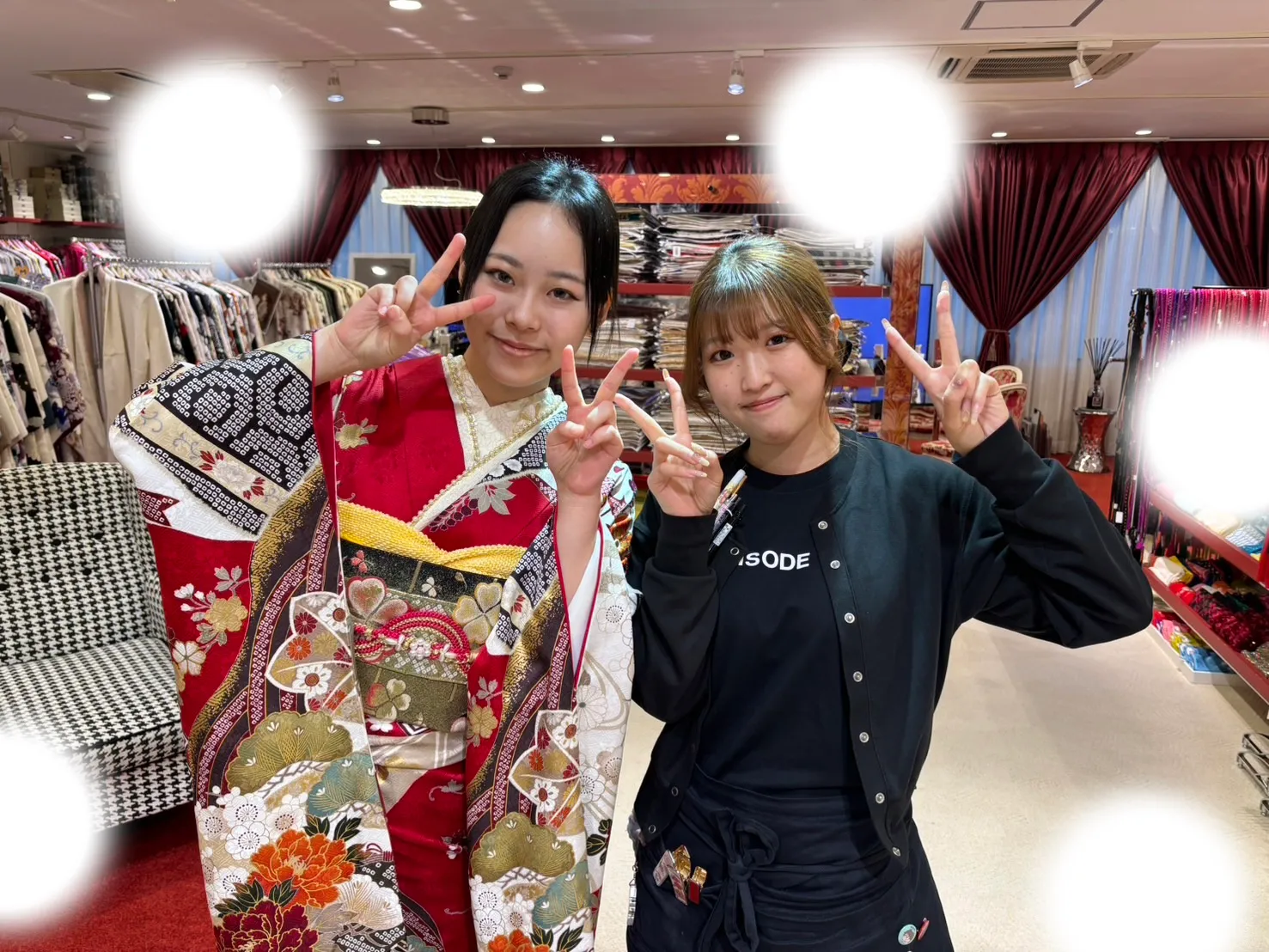 成人式　前撮り　梅田　袴　くすみカラー　かわいい　イマドキ　淡色　古典　タカゼン　撮影