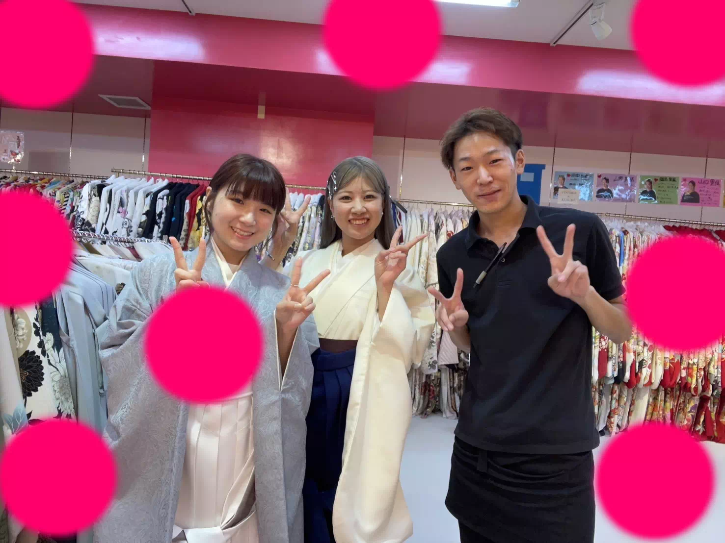 TAKAZEN神戸三宮店　袴レンタル　卒業式　　かわいい　