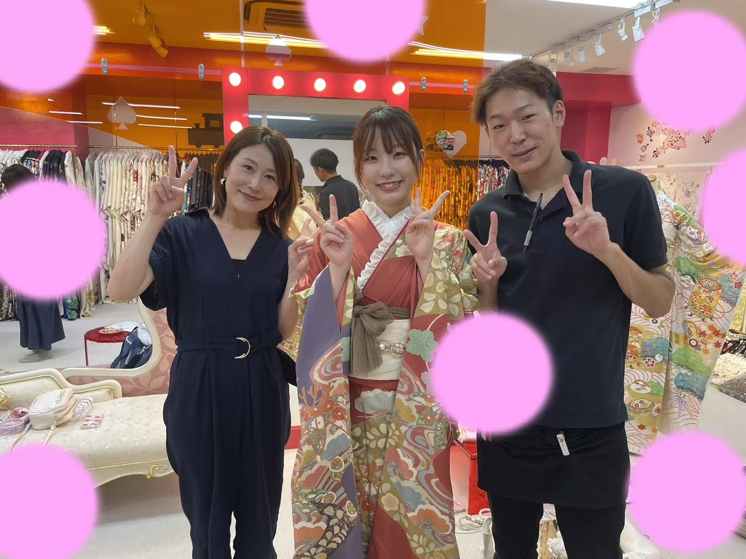 TAKAZEN神戸三宮店　ママ振　写真プラン　イマドキ　かわいい　フリフリ　小物レンタル　成人式