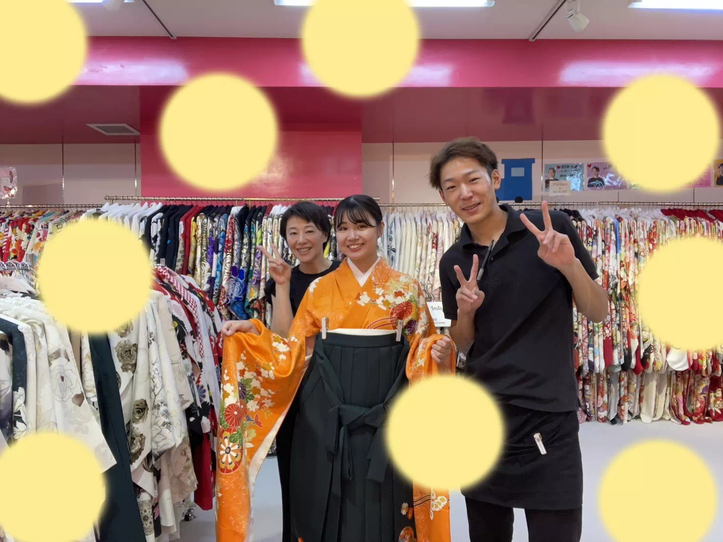 TAKAZEN神戸三宮店　袴レンタル　卒業式　王道　華やか