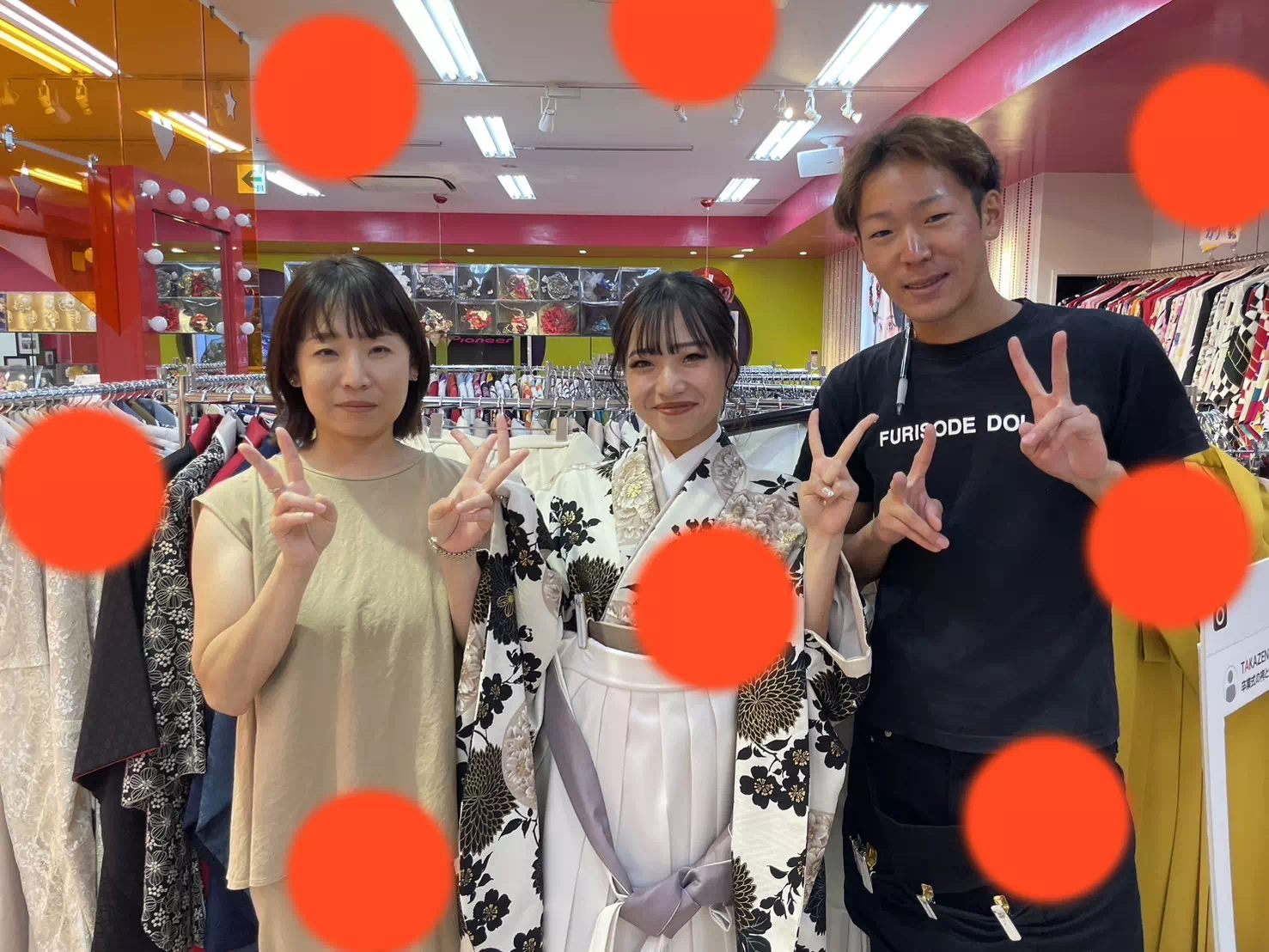TAKAZEN神戸店　前撮り撮影会　イマドキ　カワイイ　コディネート　振袖　レンタル　袴　