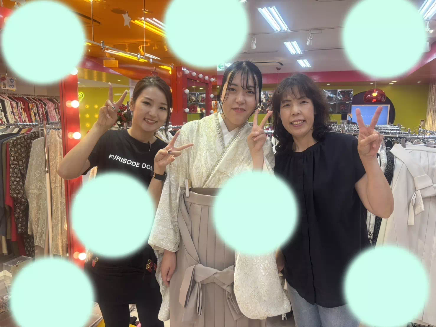 TAKAZEN神戸店　卒業式　袴　レンタル　前撮り撮影会　イマドキ　カワイイ　コディネート　白　レース
