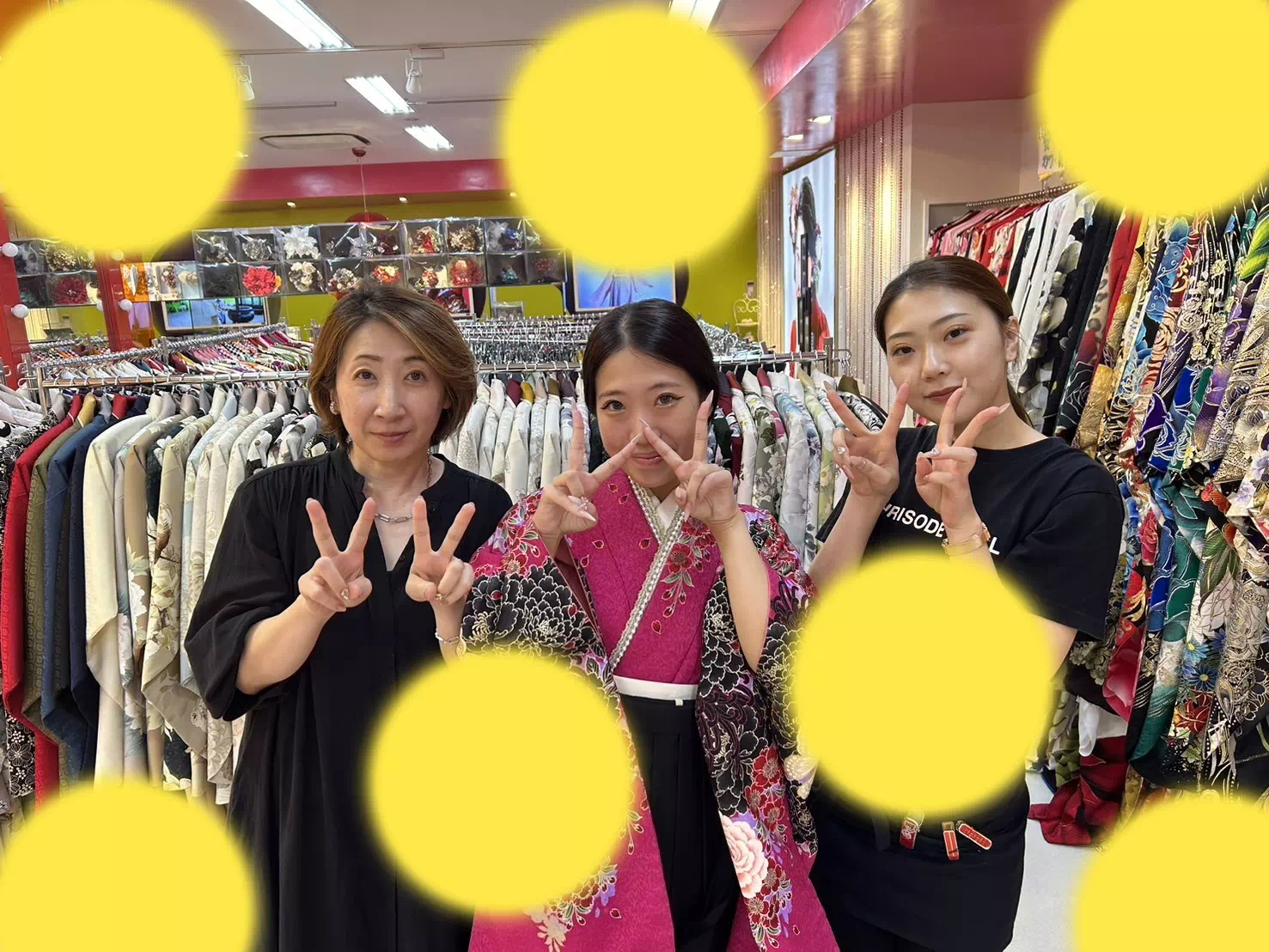 TAKAZEN神戸店　卒業式　袴　レンタル　ピンク　モード　前撮り撮影会　イマドキ　カワイイ　コディネート　振袖　レンタル　袴　