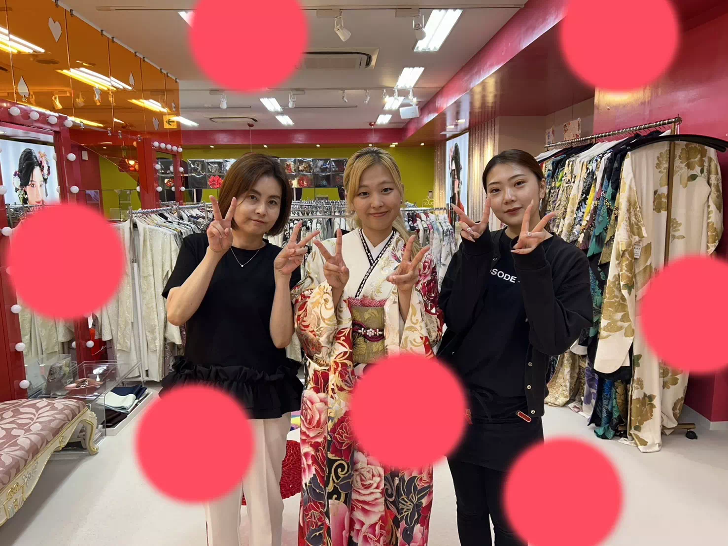 TAKAZEN神戸店　前撮り撮影会　イマドキ　カワイイ　コディネート　振袖　レンタル　袴　