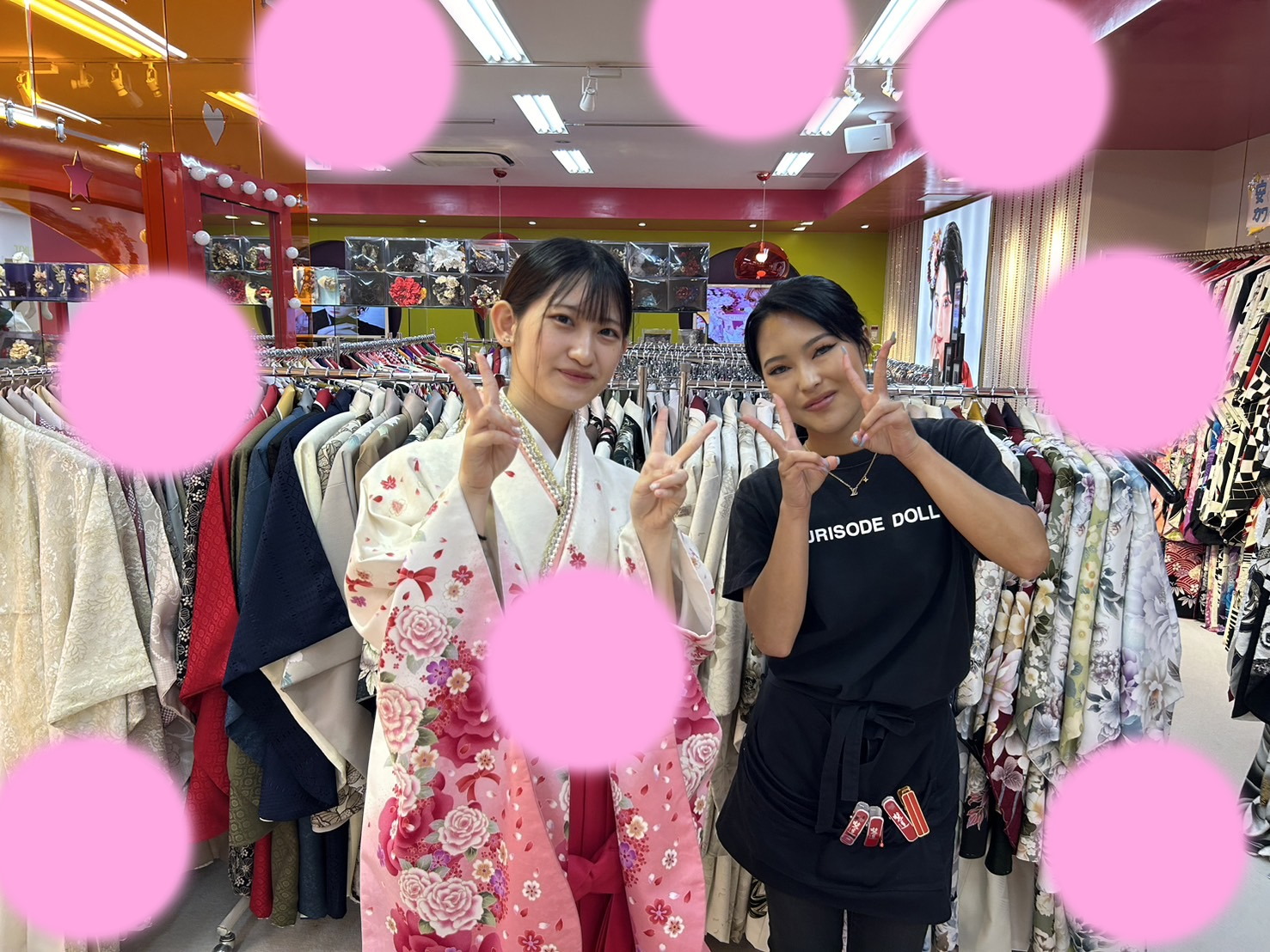 TAKAZEN神戸店　前撮り撮影会　イマドキ　カワイイ　コディネート　振袖　レンタル　袴　