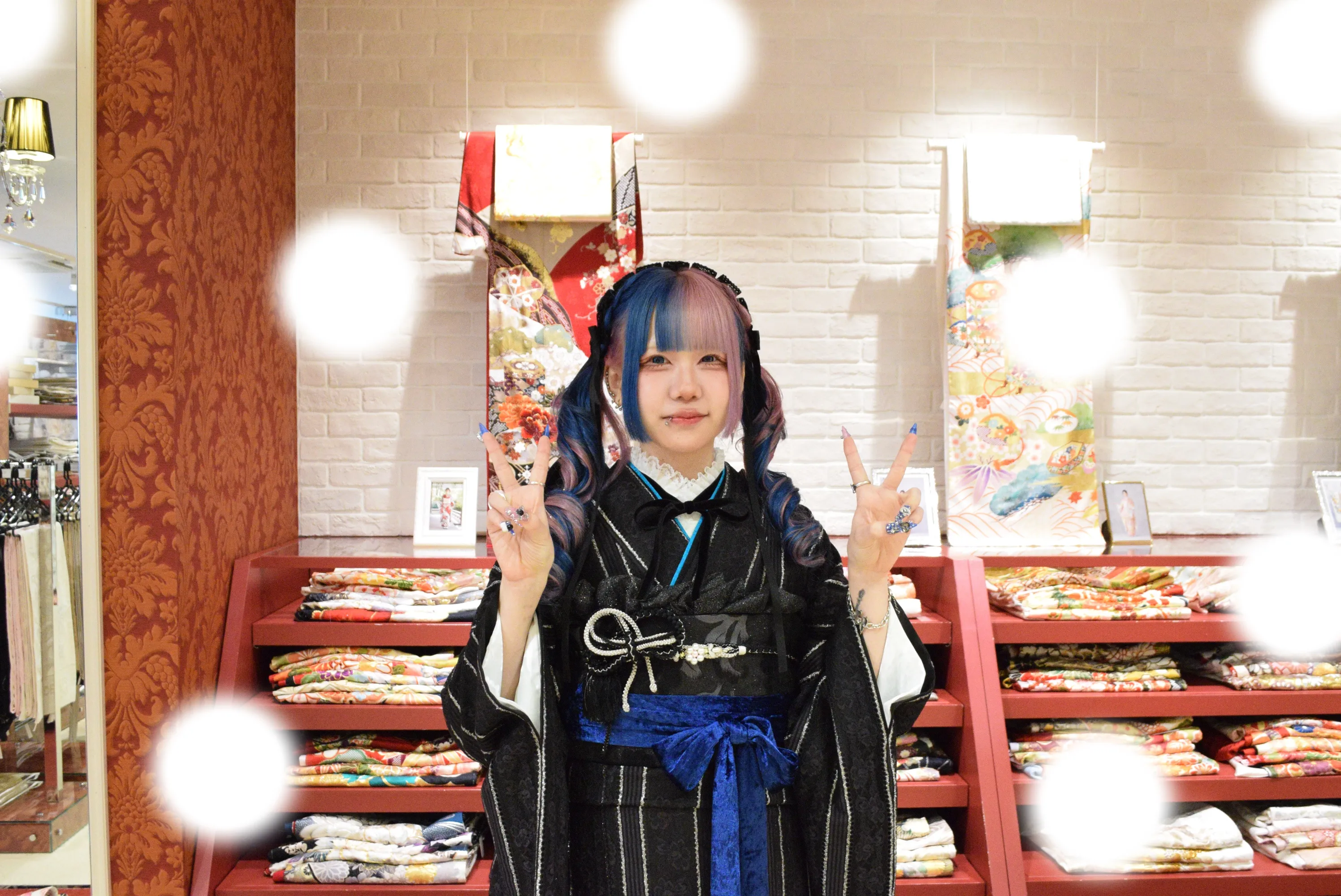 成人式　前撮り　梅田　袴　くすみカラー　かわいい　イマドキ　淡色　古典　タカゼン　撮影