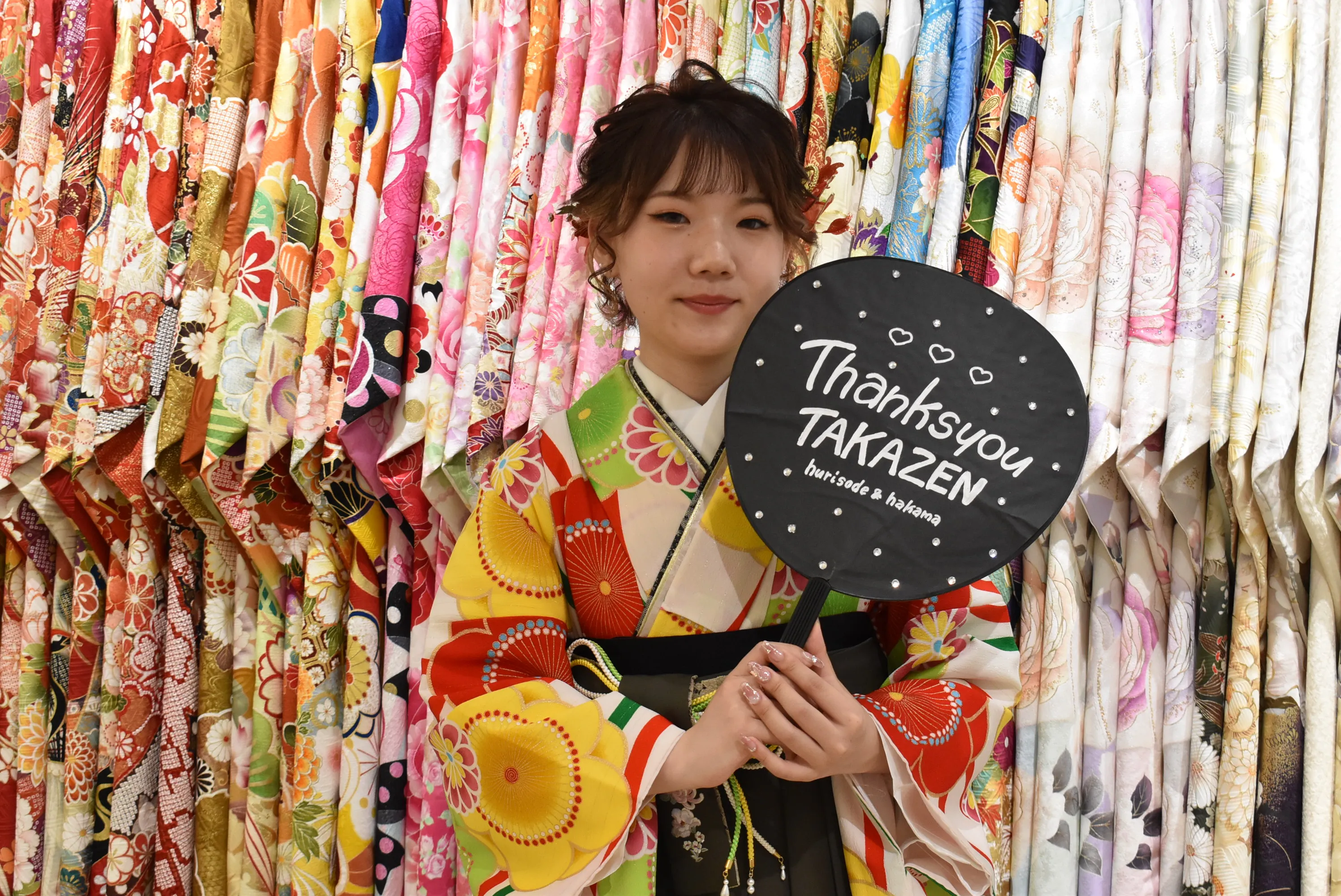 袴　前撮り撮影会　TAKAZEN堺店　レトロ　カラフル　オシャレ