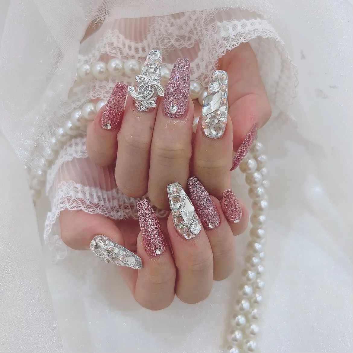 成人式　レンタル　ネイル　可愛い　ガーリー