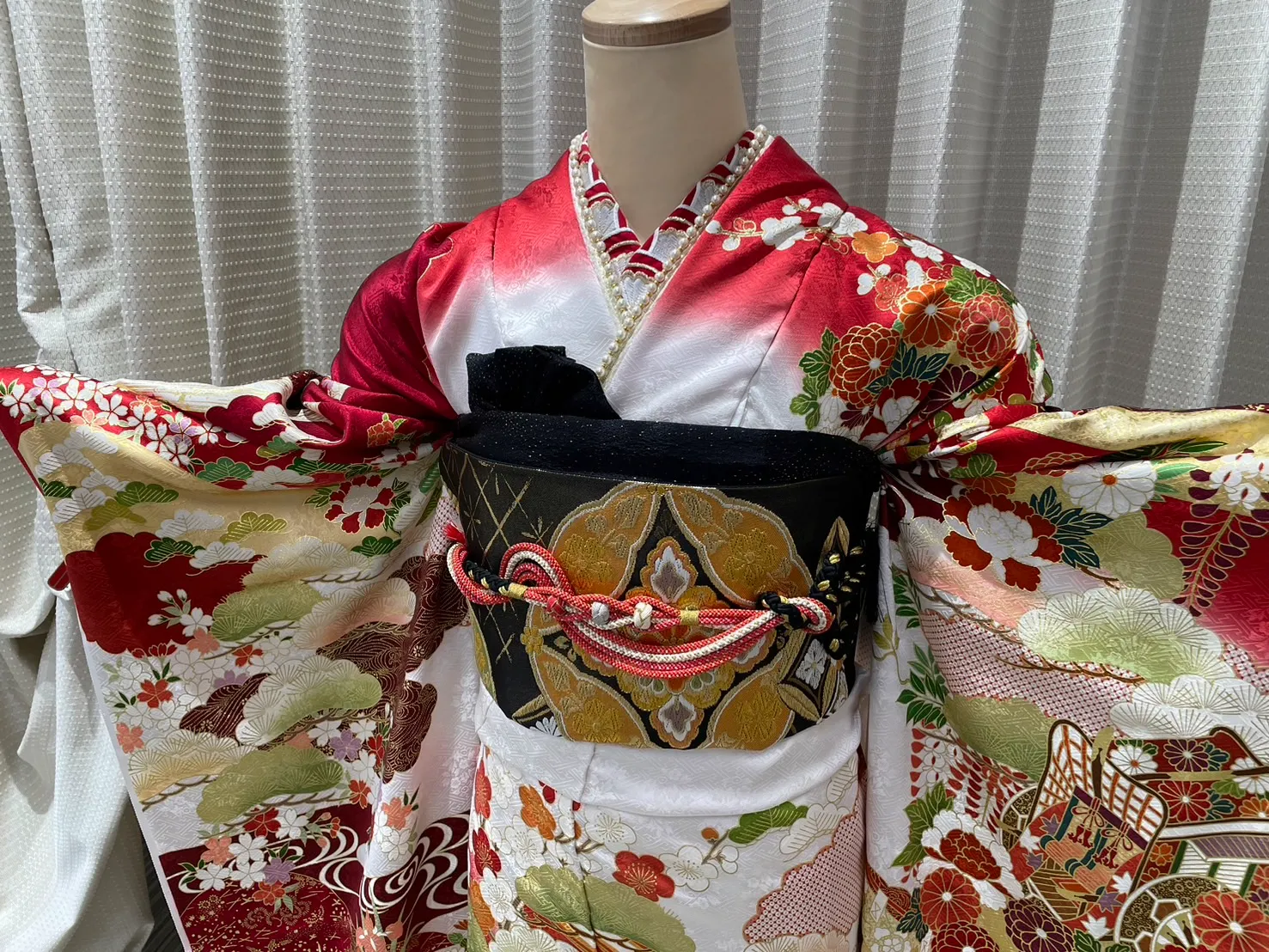 最新作最高級古典柄振袖　吉澤織物/文楽/人間国宝吉田簑助　成人式振袖レンタル　堺