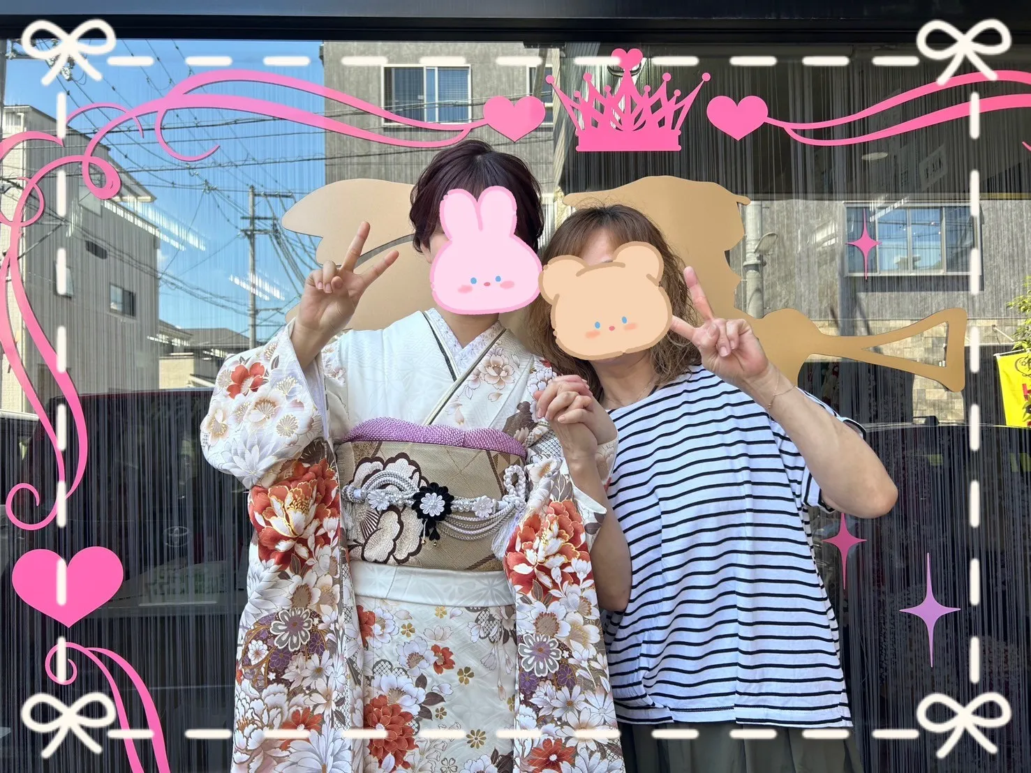 成人式　振袖　前撮り撮影会　奈良　かわいい　綺麗　華やか　オレンジ　珍しい　白ベース