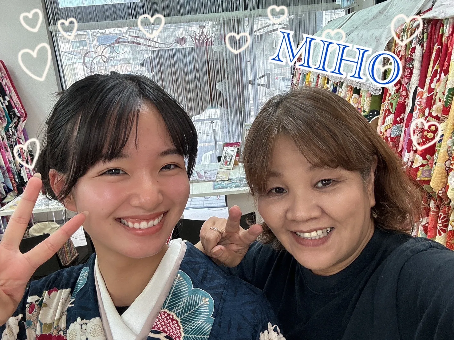 袴　レンタル　奈良　紺色　可愛い　綺麗　古典