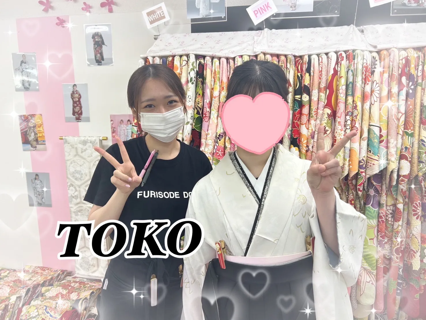 袴　奈良　レンタル　JAPANSTYLE×中村里砂ブランド袴　くすみカラーガーリー　白/グレー/淡い色　菊柄/総柄　人気　トレンド