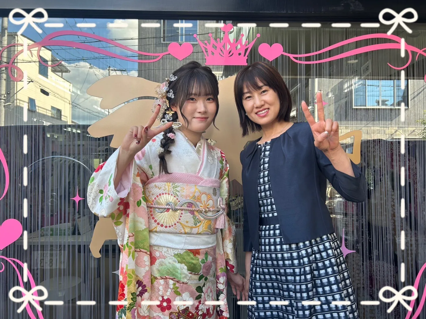 成人式　振袖　前撮り撮影会　奈良　最新作正統派古典　白/ピンク　御所車柄/牡丹柄　吉澤織物/最高級金彩手描友禅　上品　綺麗　かわいい　清楚　柄小さめ