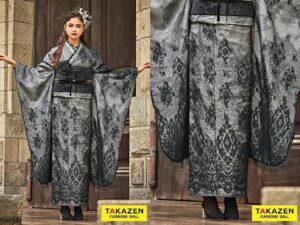 振袖　レンタル　奈良　振袖安い　ニュースタイルデビュー“ブラックレーベル”　黒/ブラック　最高級リバーレース　セレブ　キラキラスワロフスキー付き　オーガンジー振袖　