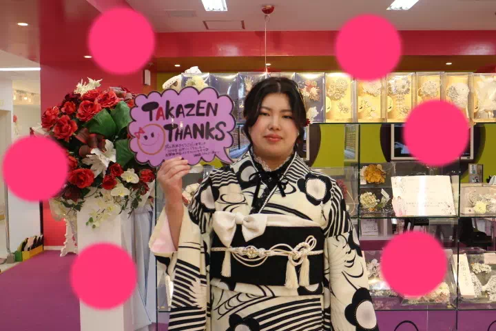 TAKAZEN神戸店　前撮り撮影会　イマドキ　カワイイ　コディネート　振袖　レンタル　袴　