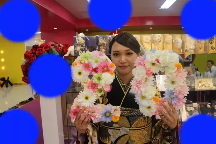 TAKAZEN神戸店　　成人式　前撮り撮影会　イマドキ　カワイイ　コディネート　振袖　レンタル　モード　カッコイイ