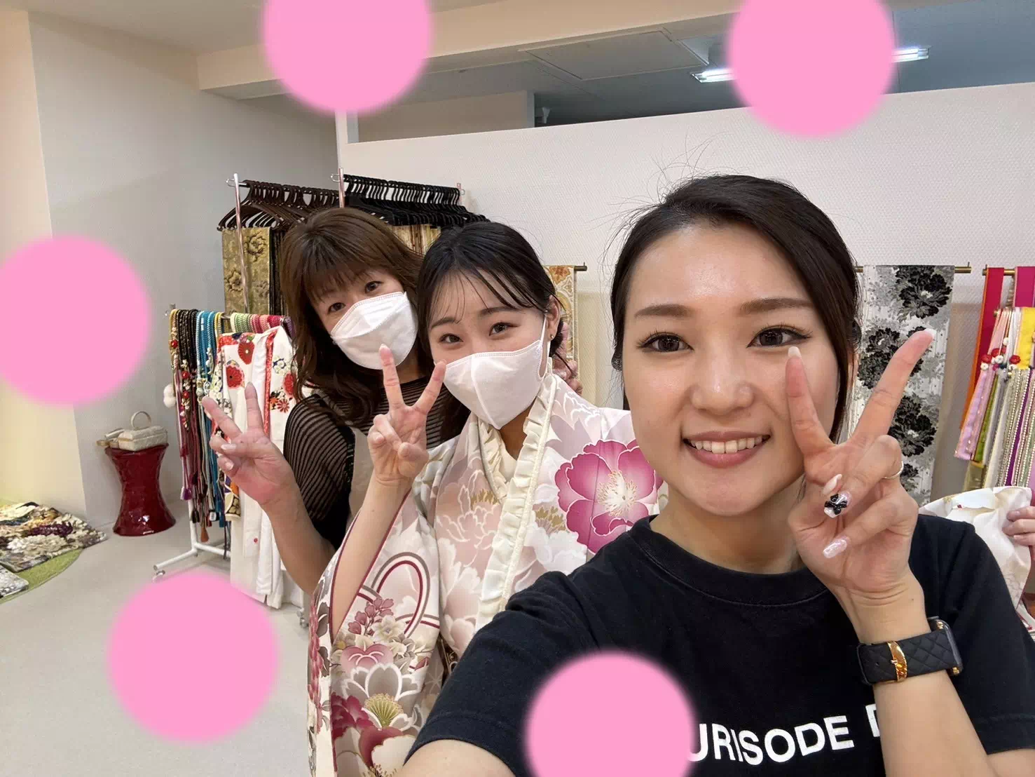 TAKAZEN神戸店　前撮り撮影会　イマドキ　カワイイ　コディネート　振袖　レンタル　袴　
