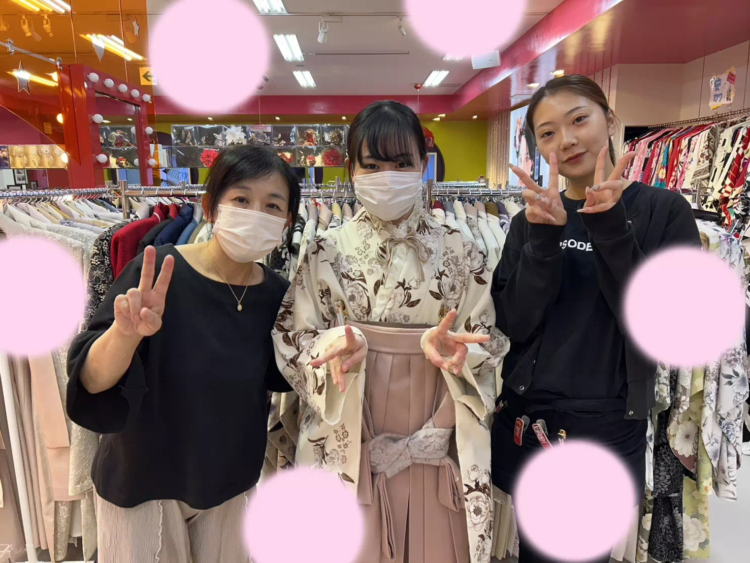 TAKAZEN神戸店　前撮り撮影会　イマドキ　カワイイ　コディネート　振袖　レンタル　袴　