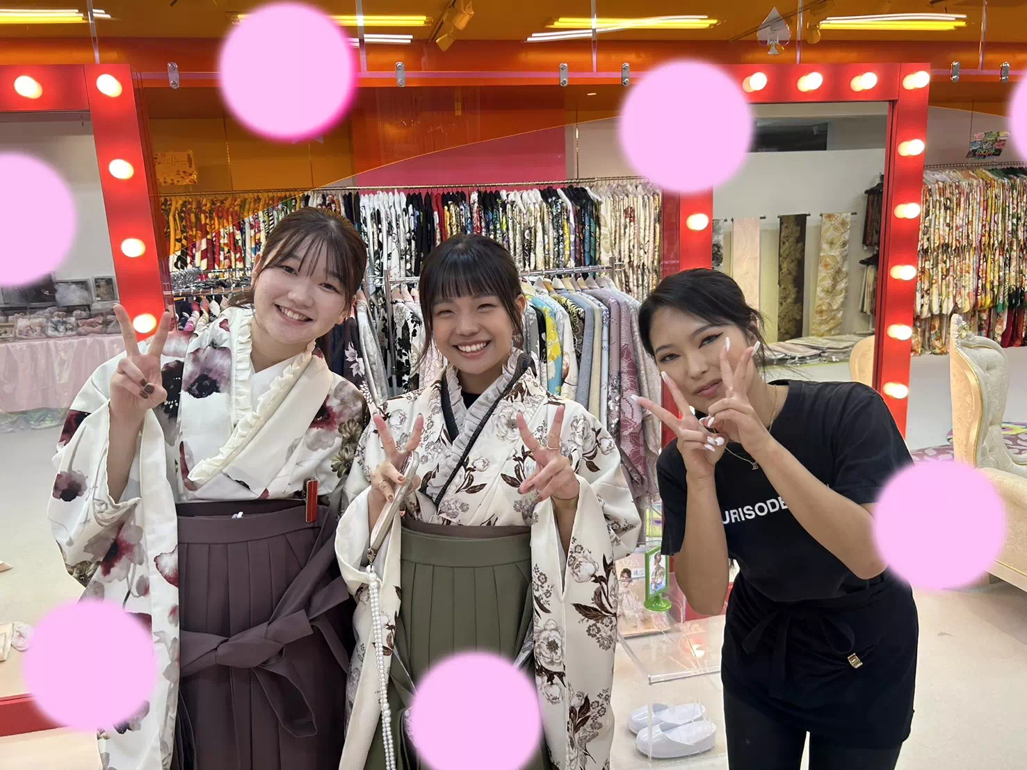TAKAZEN神戸店　前撮り撮影会　イマドキ　カワイイ　コディネート　振袖　レンタル　袴　