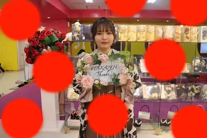 TAKAZEN神戸店　　卒業式　　前撮り撮影会　イマドキ　カワイイ　コディネート　袴　レンタル