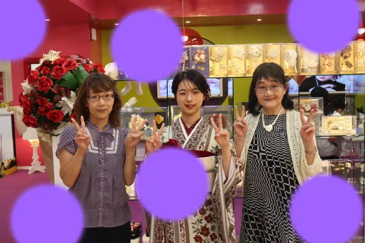 TAKAZEN神戸店　　卒業式　　前撮り撮影会　イマドキ　カワイイ　コディネート　振袖　　レンタル