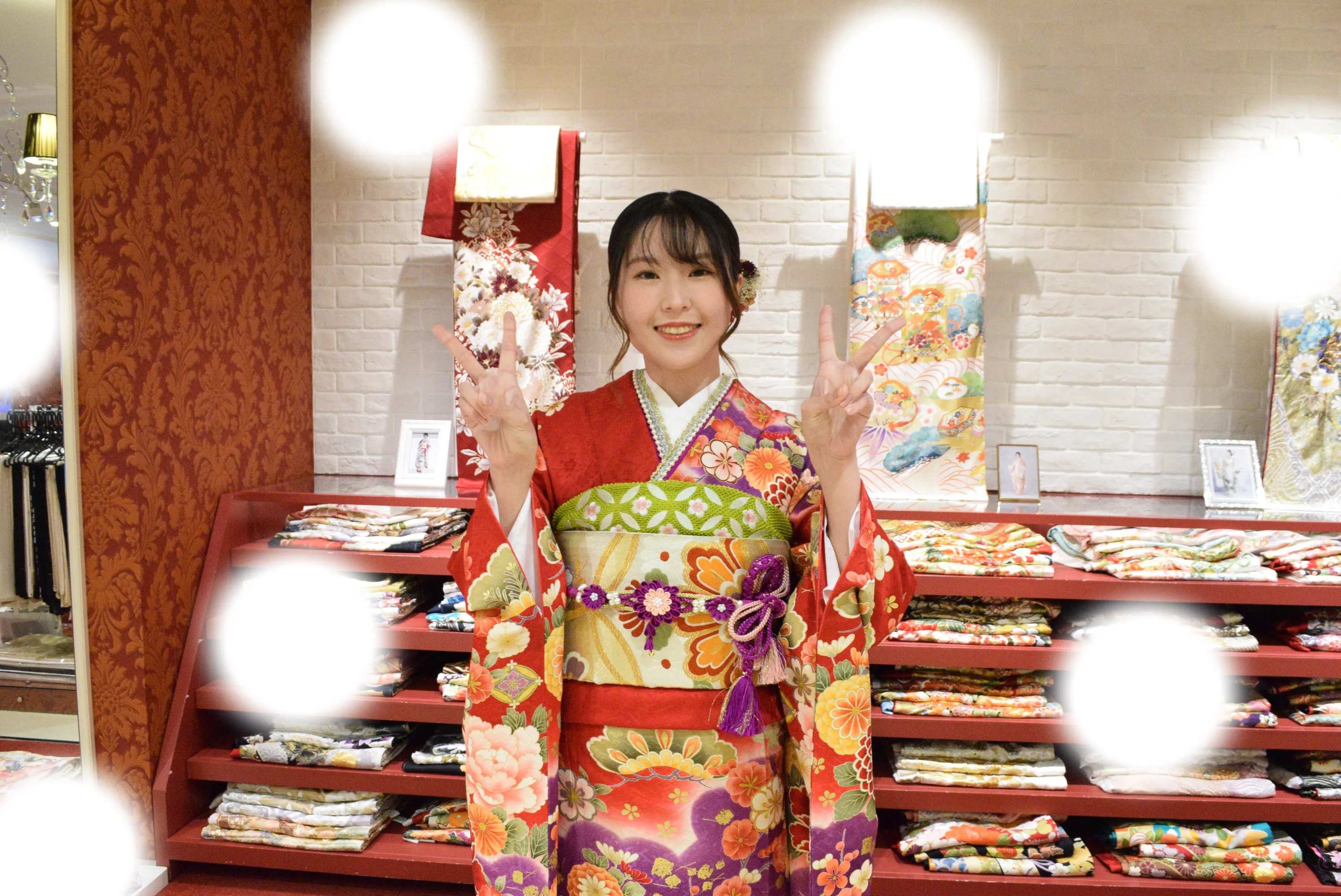 成人式　前撮り　梅田　袴　くすみカラー　かわいい　イマドキ　淡色　古典　タカゼン　撮影