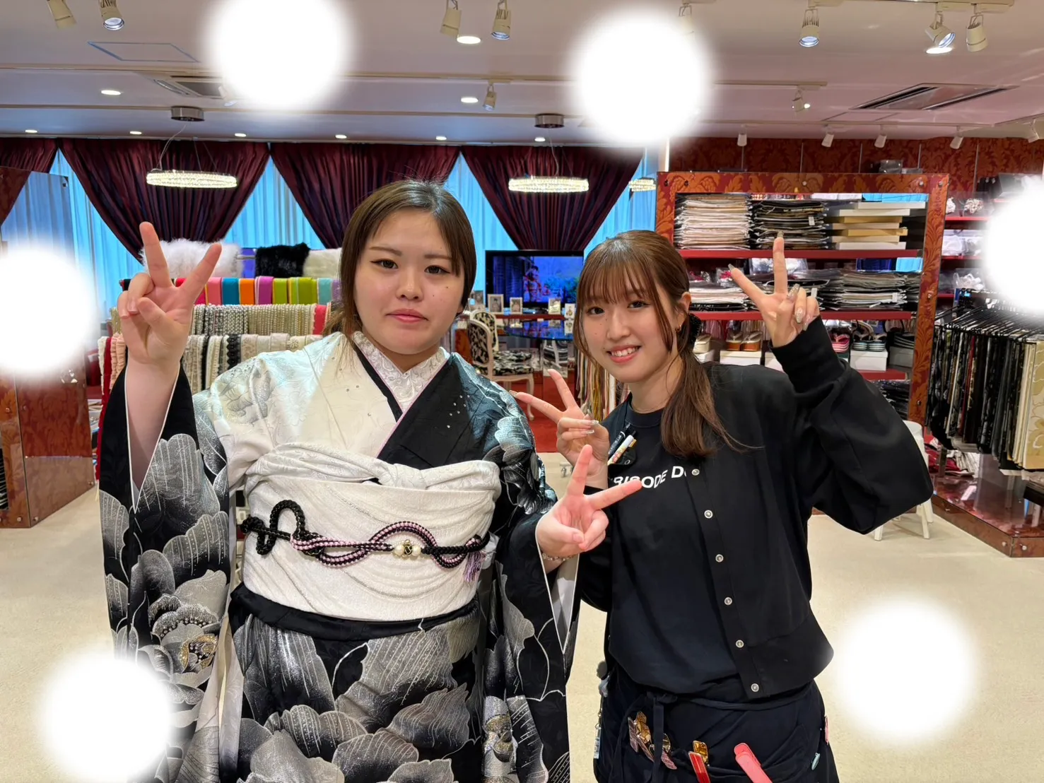 成人式　前撮り　梅田　振袖レンタル　モード　キラキラ　かわいい　派手