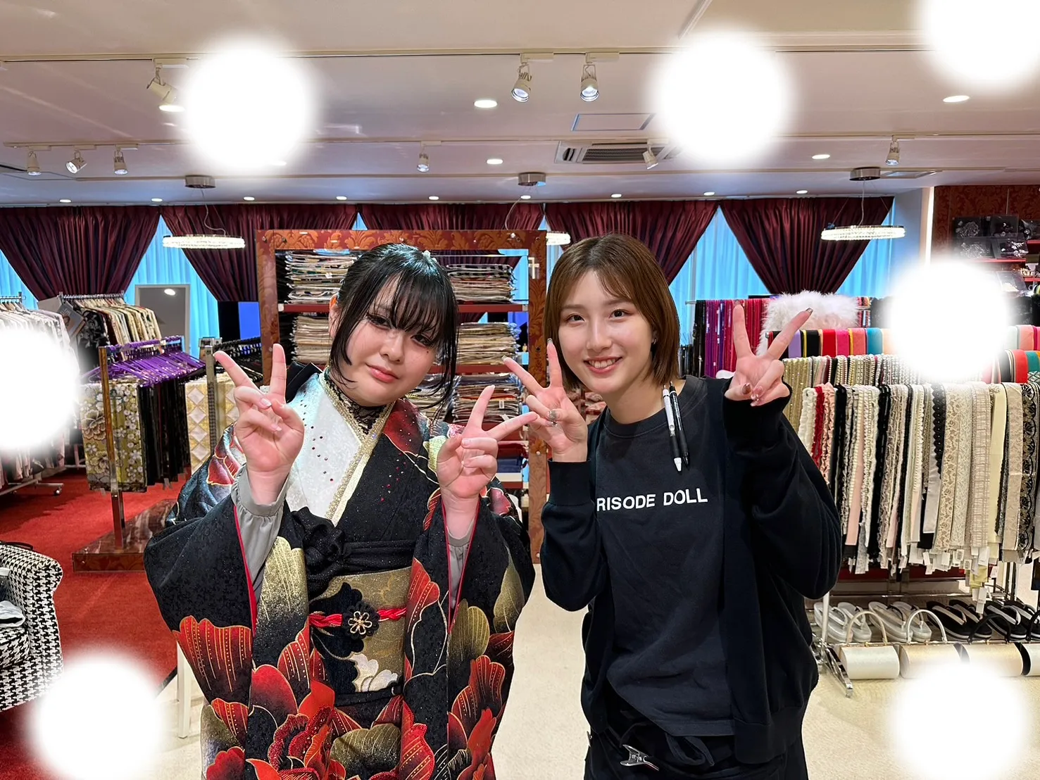 成人式　前撮り　梅田　振袖レンタル　モード　キラキラ　かわいい　派手